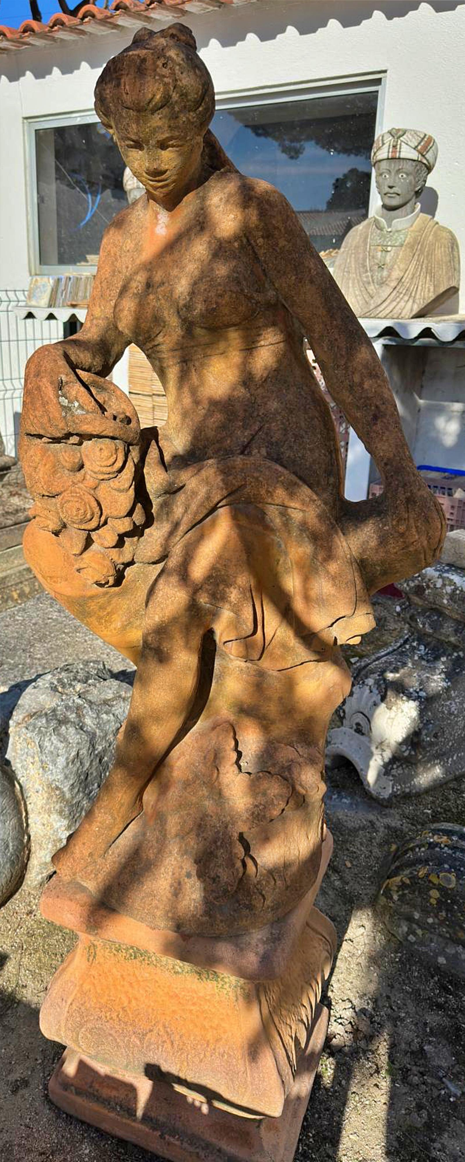 Schöne italienische Terrakotta-Terrakotta  Skulptur 19. Jahrhundert 