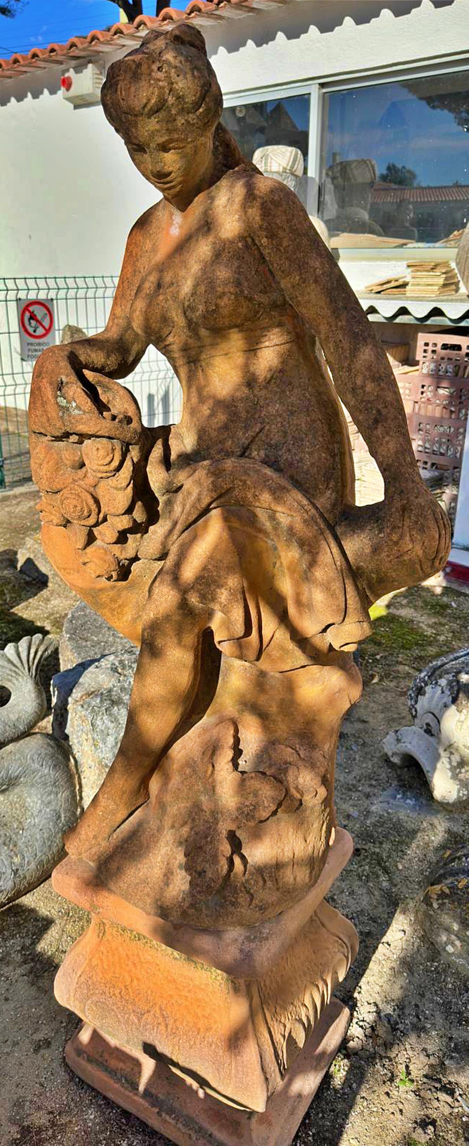 Schöne italienische Terrakotta-Terrakotta  Skulptur 19. Jahrhundert 