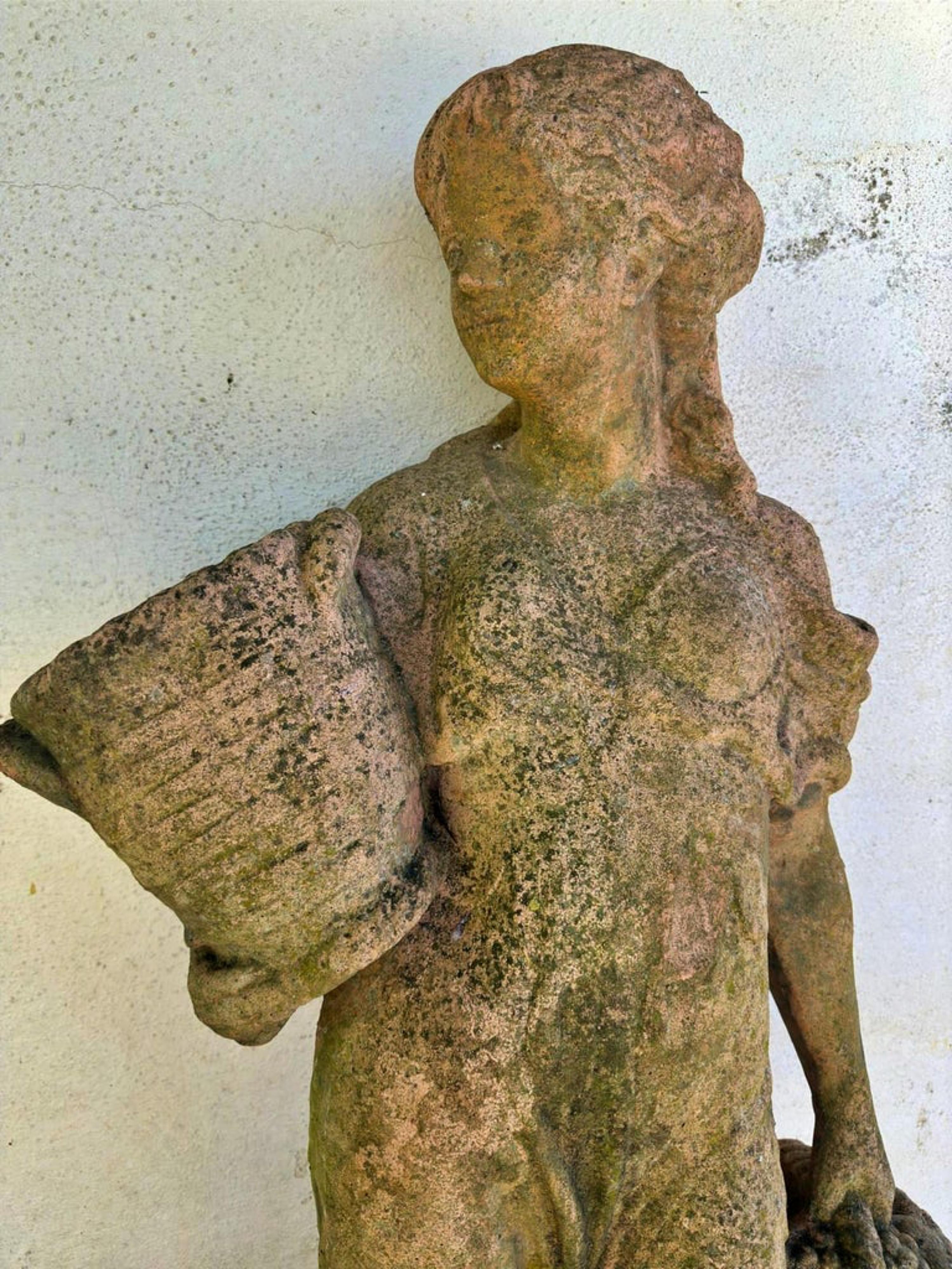 Intagliato a mano Bellissima terracotta italiana  Scultura 19° secolo 