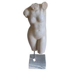 Schöner italienischer „Torso“  Carrara-Marmor des 20. Jahrhunderts