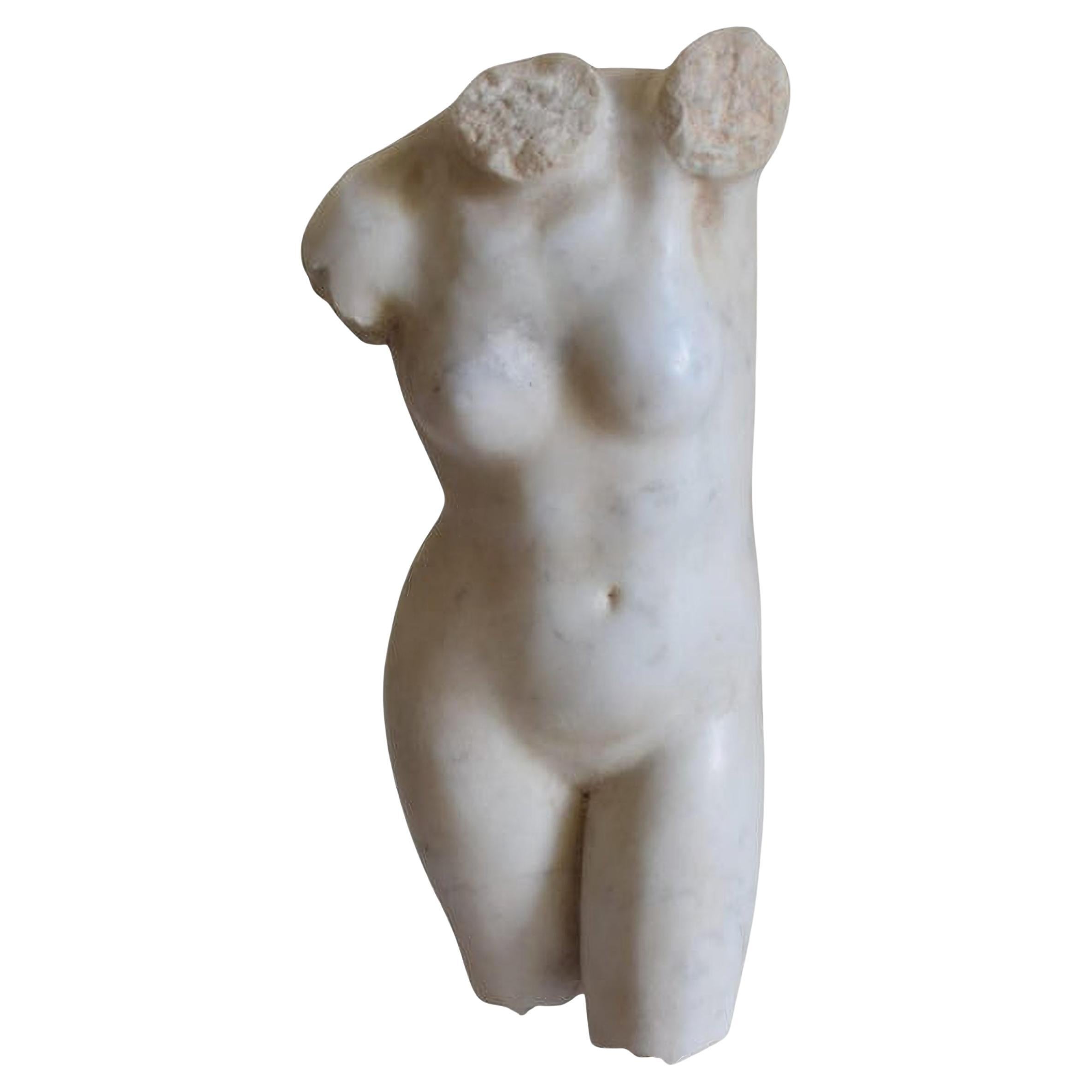 Bellissimo " Torso " italiano  Marmo di Carrara del XX secolo