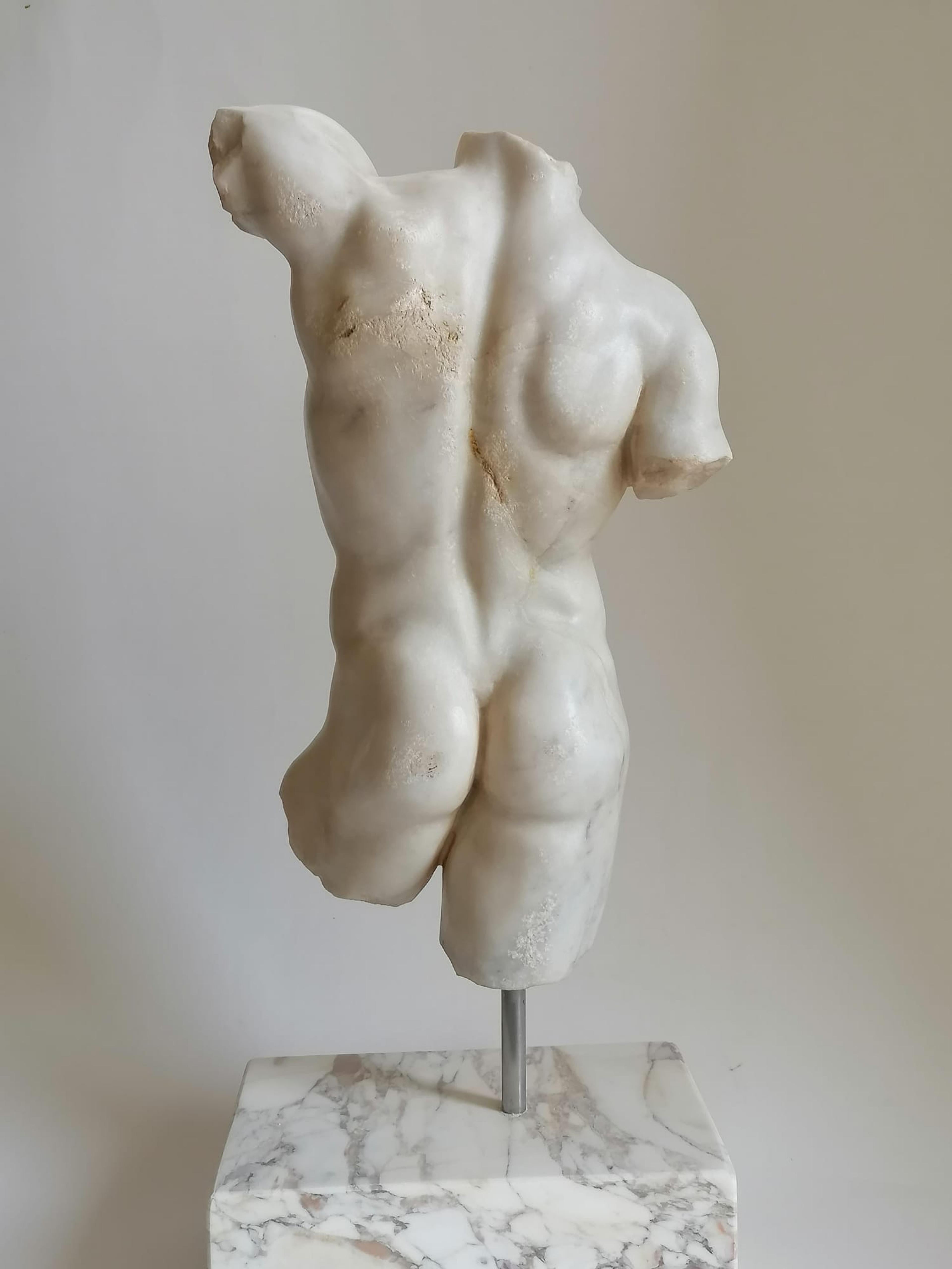 Schöner italienischer „Torso“ aus Carrara-Marmor des frühen 20. Jahrhunderts (restauriert) (Barock) im Angebot