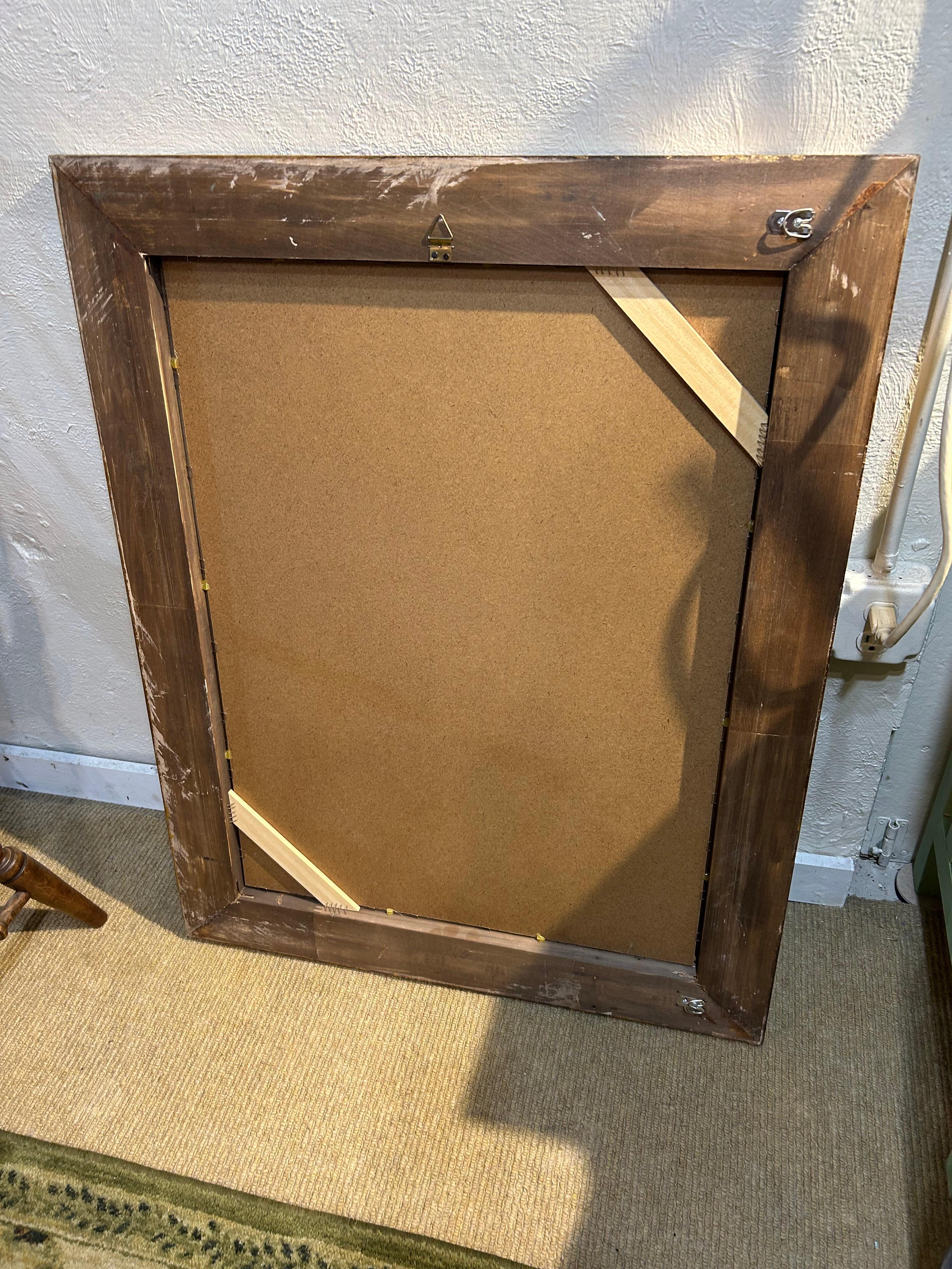 Beautiful Italian Tuscan Rectangular Vintage Mirror with Aged Patina For Sale 5