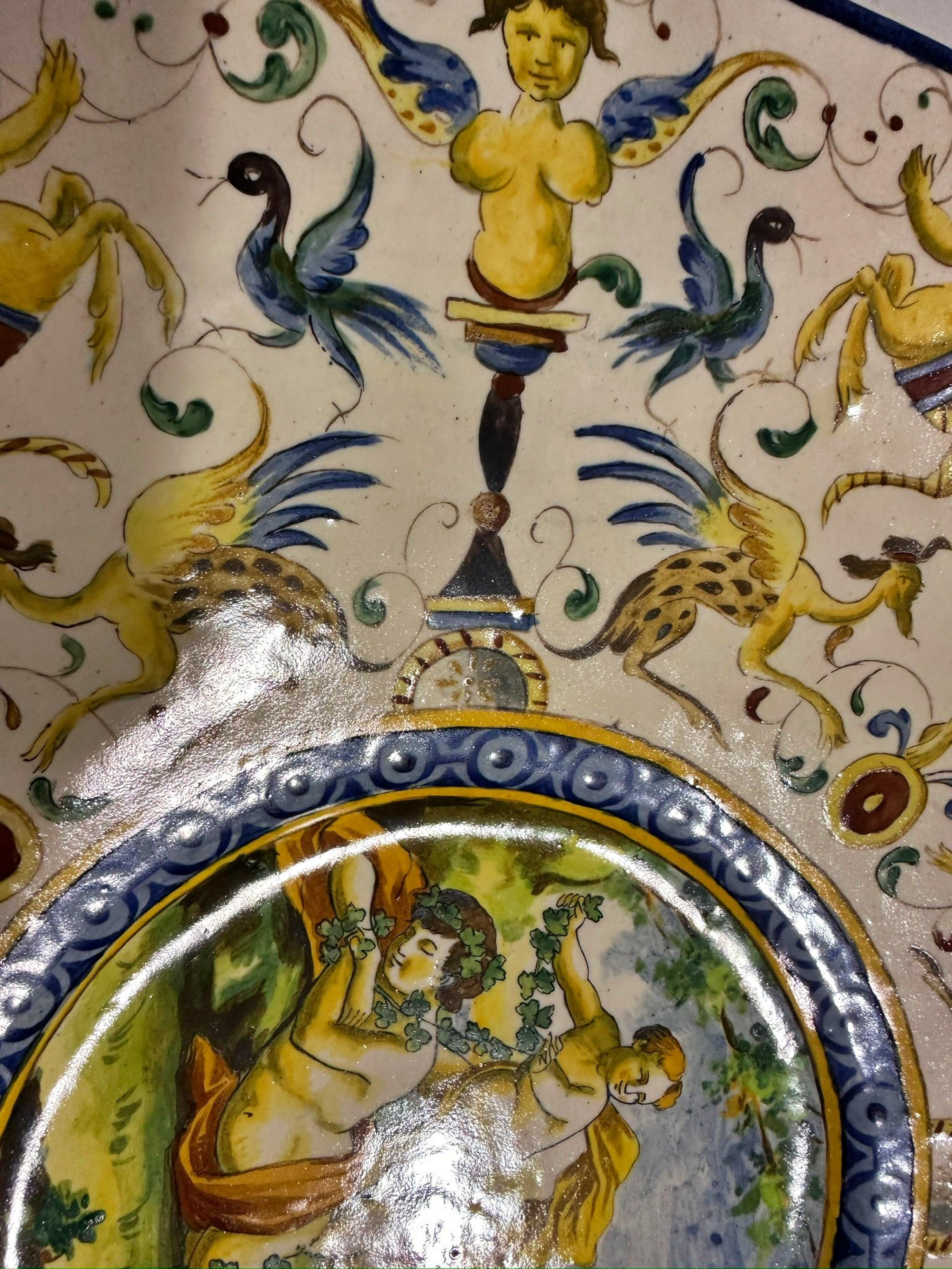 Beautiful Italian Urbino Ceramics Plate from the 18th Century 1