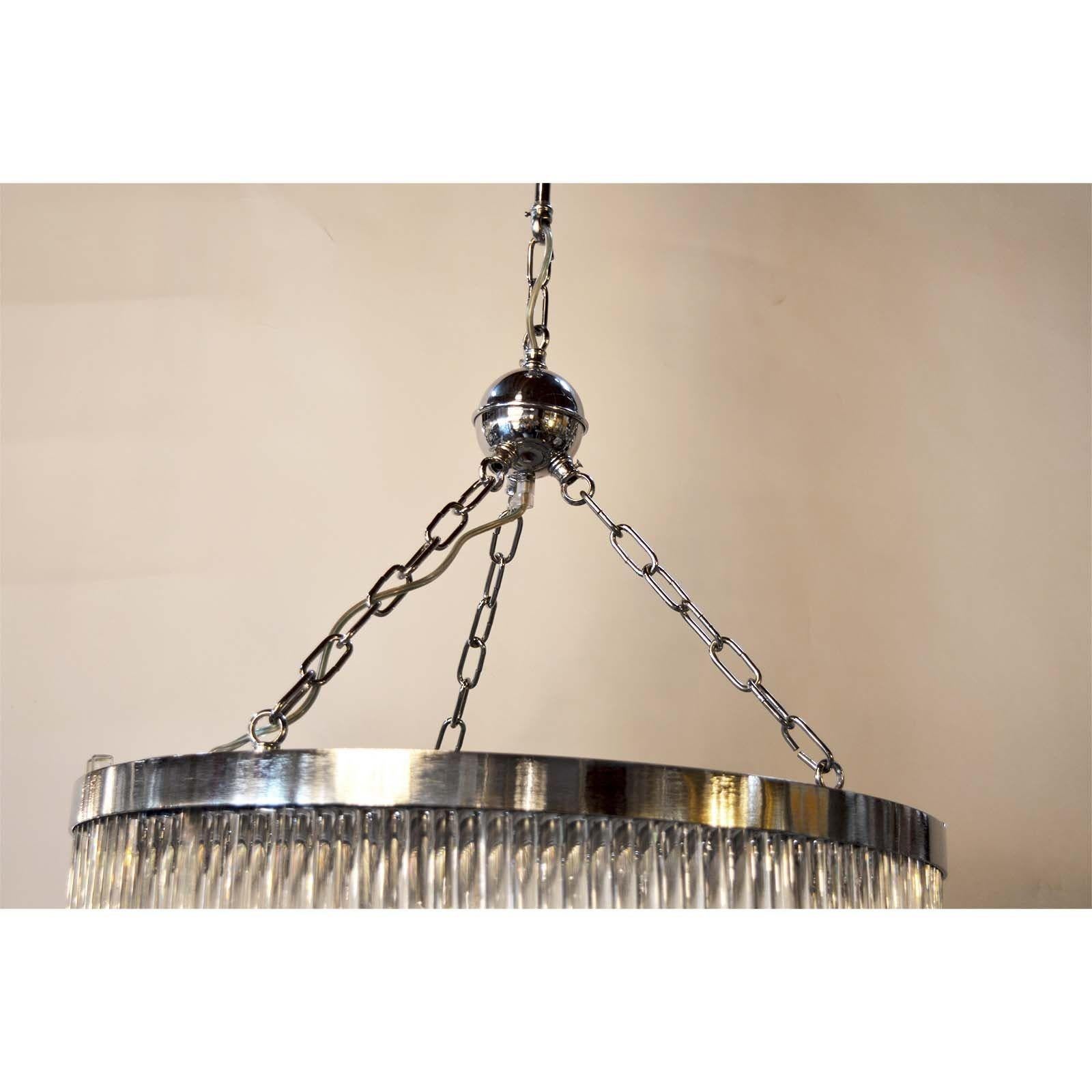 Bellissimo lampadario italiano Venini. 1970s.