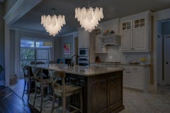 Beautiful Italian vintage Murano chandeliers - 57 glass rondini