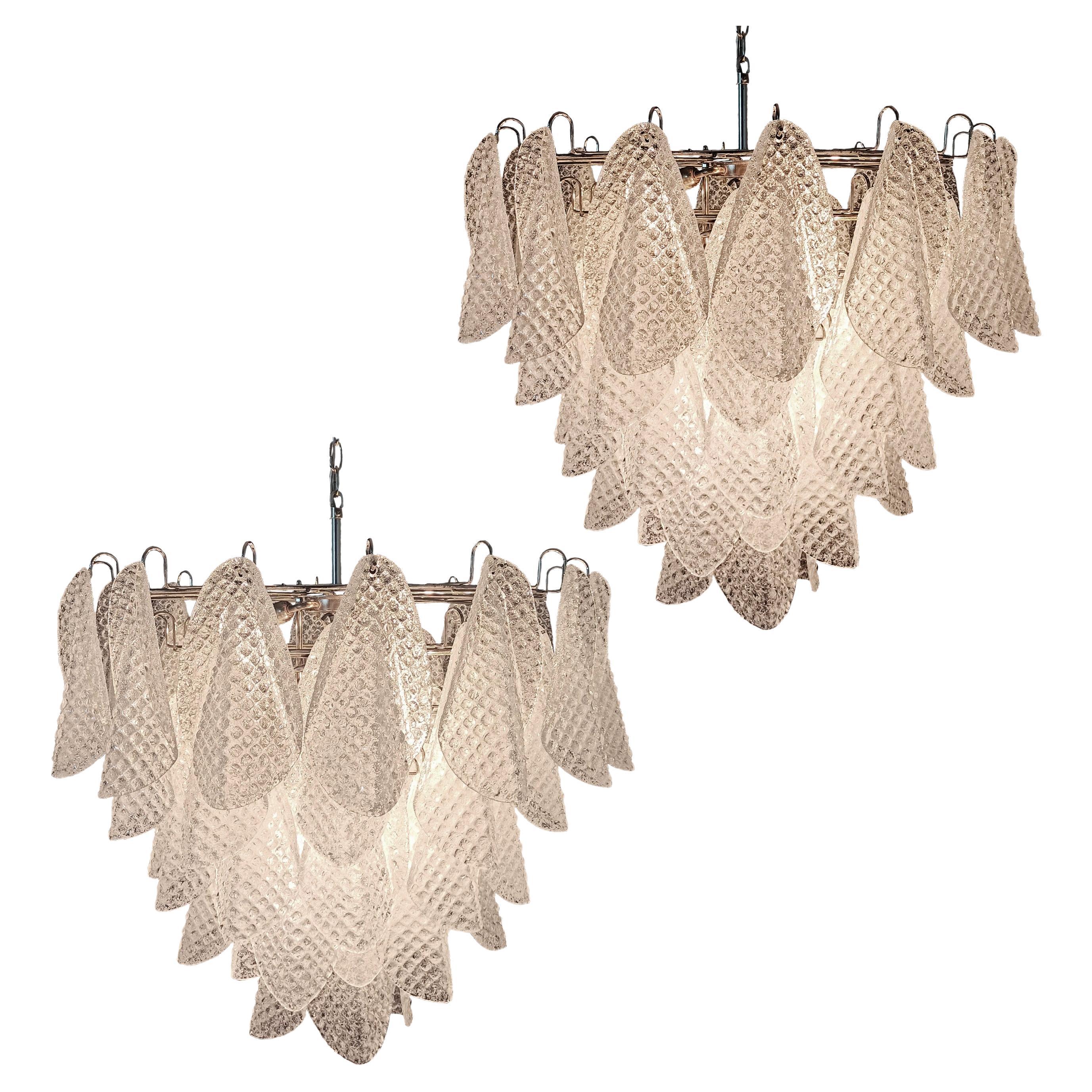 Beautiful Italian vintage Murano chandeliers - 57 glass rondini