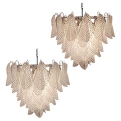 Beautiful Italian Vintage Murano chandeliers - 57 glass rondini