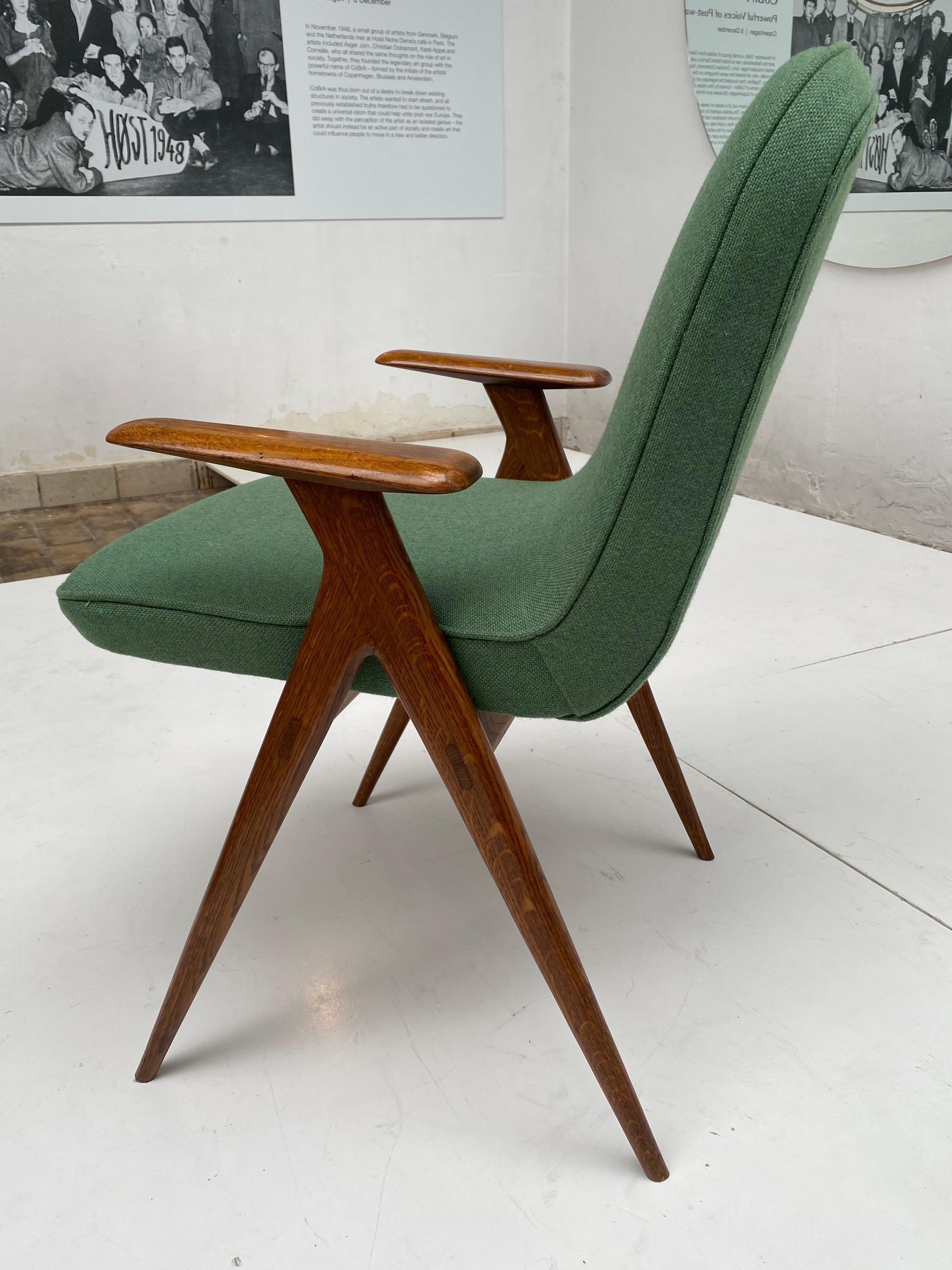 Beautiful Italian Walnut Side Chair by Gaetano & Alessandro Besana 1958 For Sale 5