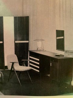 Bellissima sedia in noce italiana di Gaetano & Alessandro Besana 1958