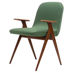Beautiful Italian Walnut Side Chair by Gaetano & Alessandro Besana 1958