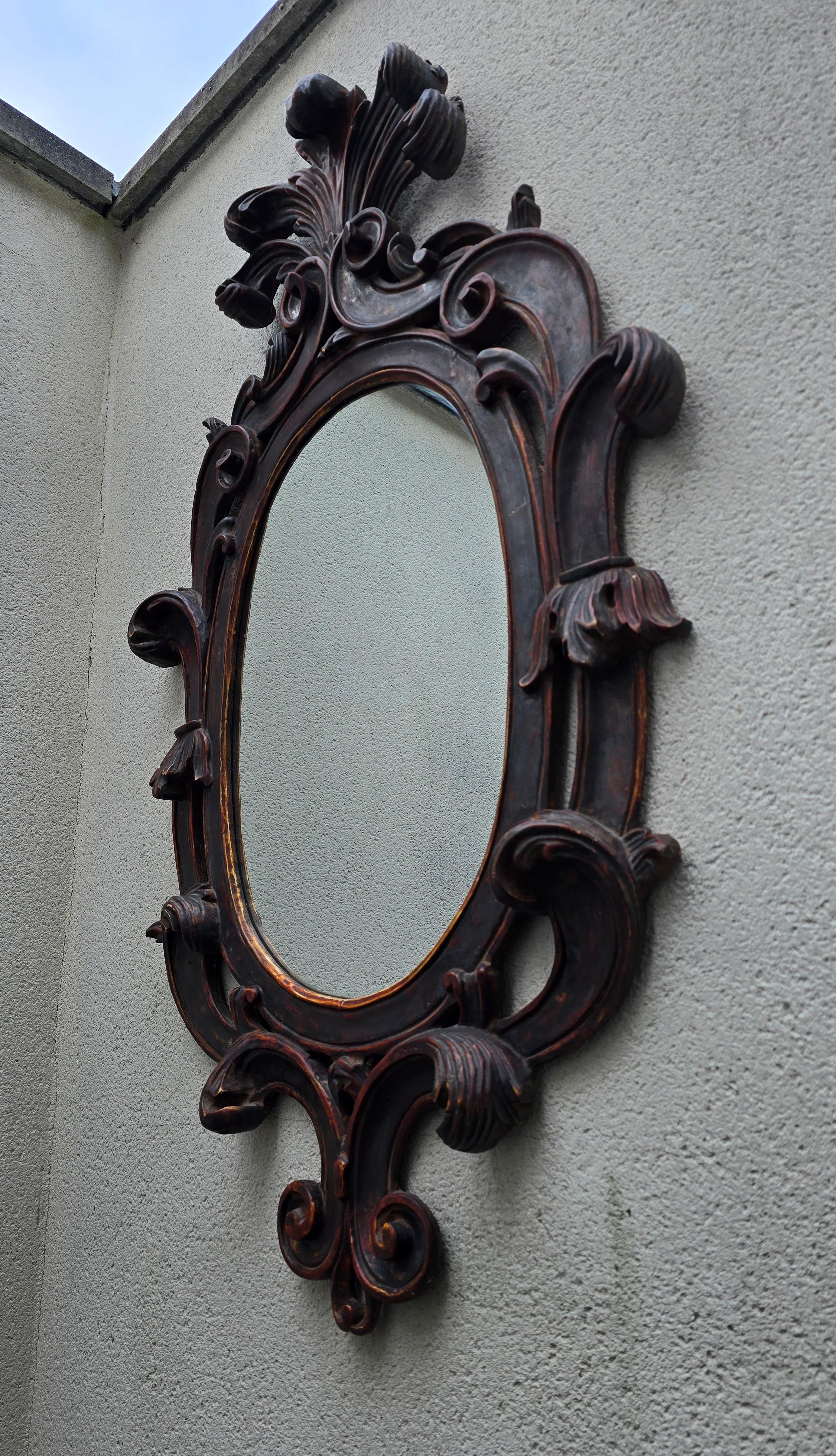 Magnifique miroir italien en bois Bon état - En vente à Antwerp, BE