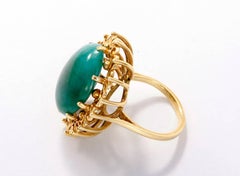 Beautiful Jade Yellow Gold Ring