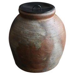 Beautiful Japanese Antique Pottery Jar/1573-1600/"Tanba" Ware