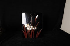 Beautiful Japanese Lacquer Suzuribako with Raden Inlay