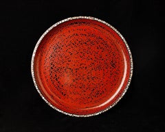 Beautiful Japanese Lacquered Tray Raden Abalone Shell Decoration