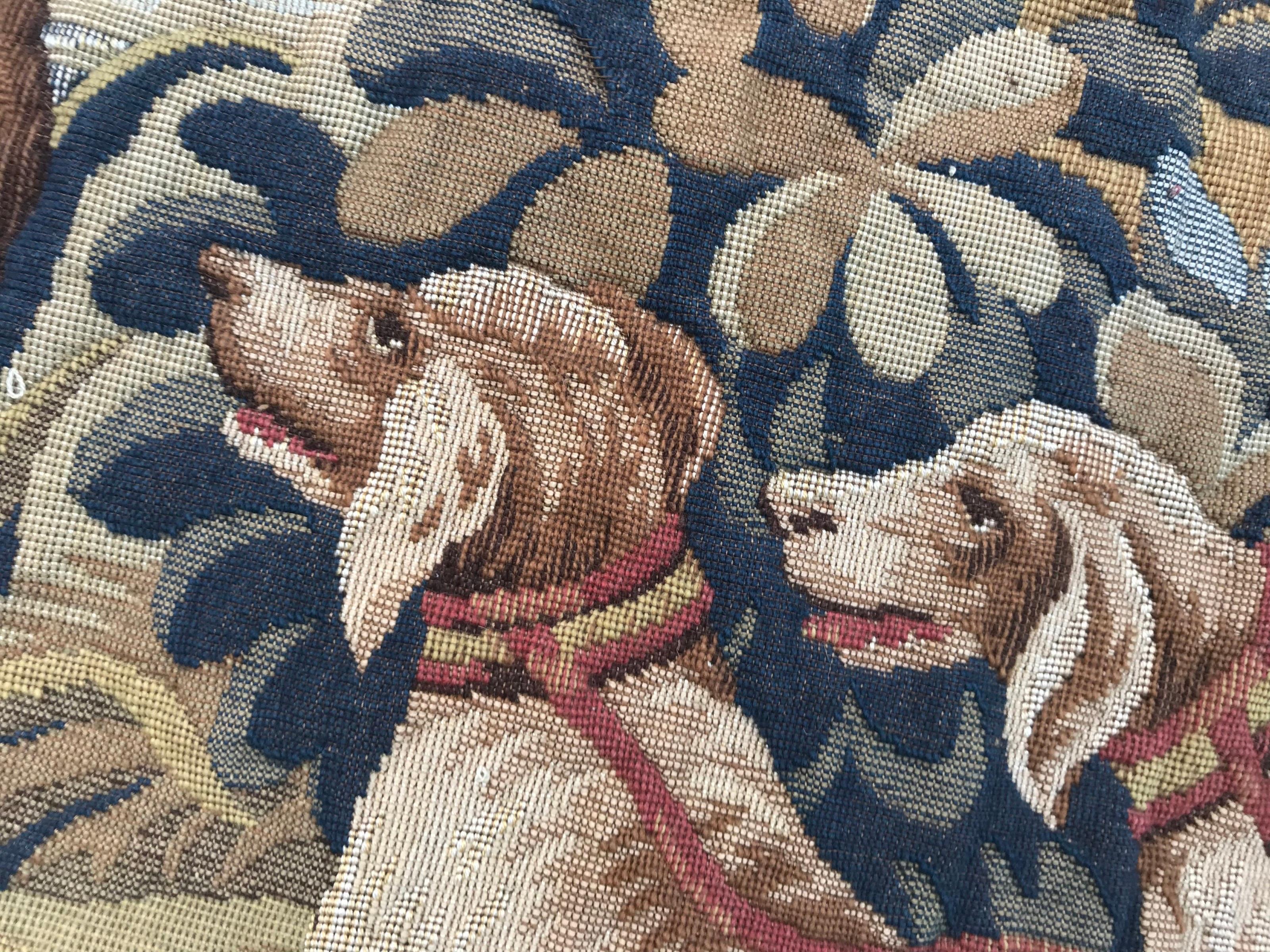Bobyrug’s Beautiful Jaquar Tapestry Maximilien's Hunt Design For Sale 4