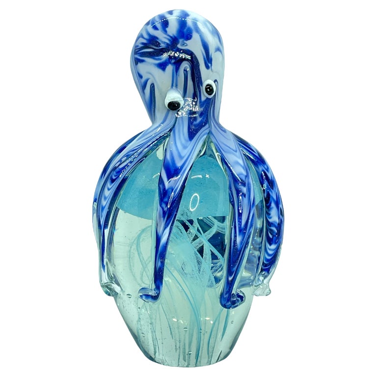 Beautiful Jelly Fish and Octopus Murano Italian Art Glass Aquarium ...