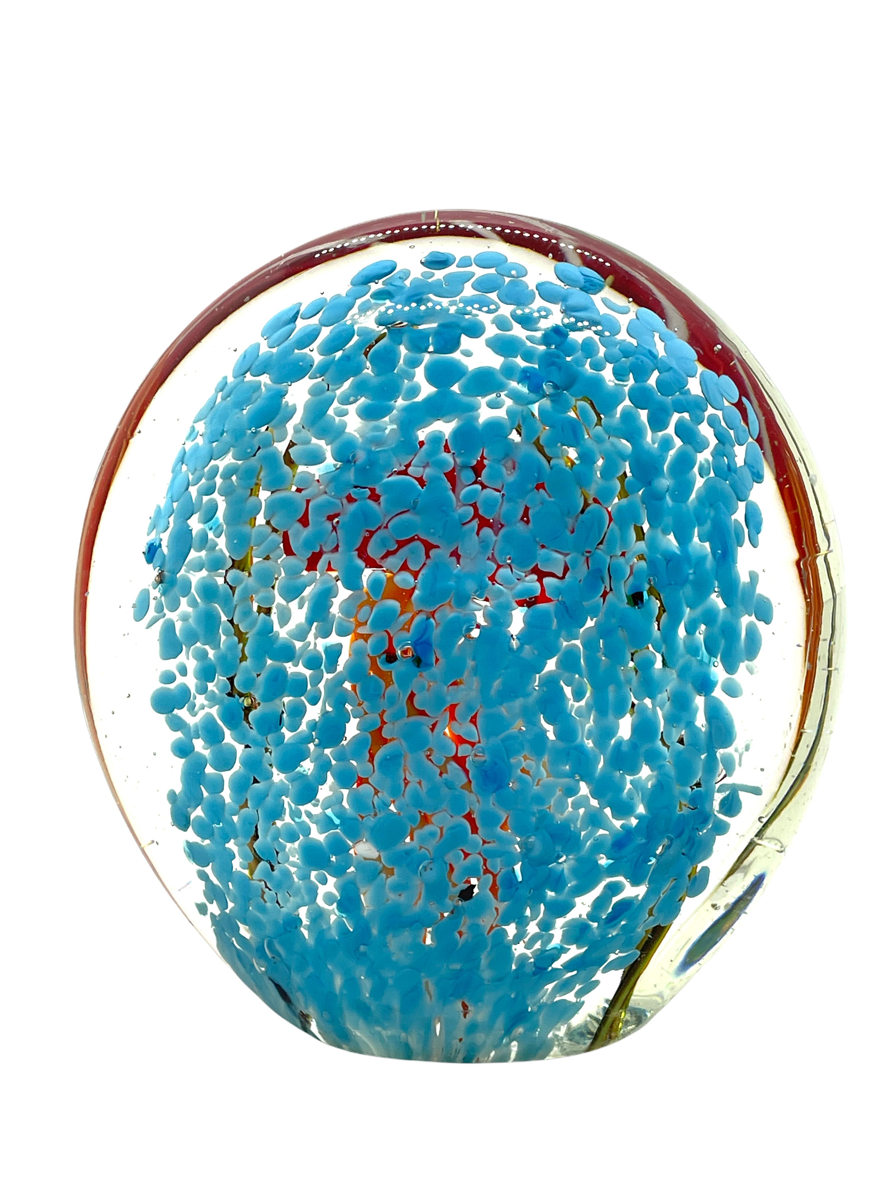 Hand-Crafted Beautiful Jellyfish Murano Italian Art Glass Aquarium Paperweight
