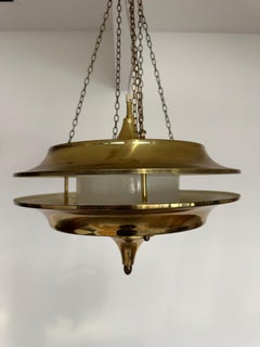 Beautiful Kai Finnmark / Kai Ruokonen Chandelier in Brass by LYNX