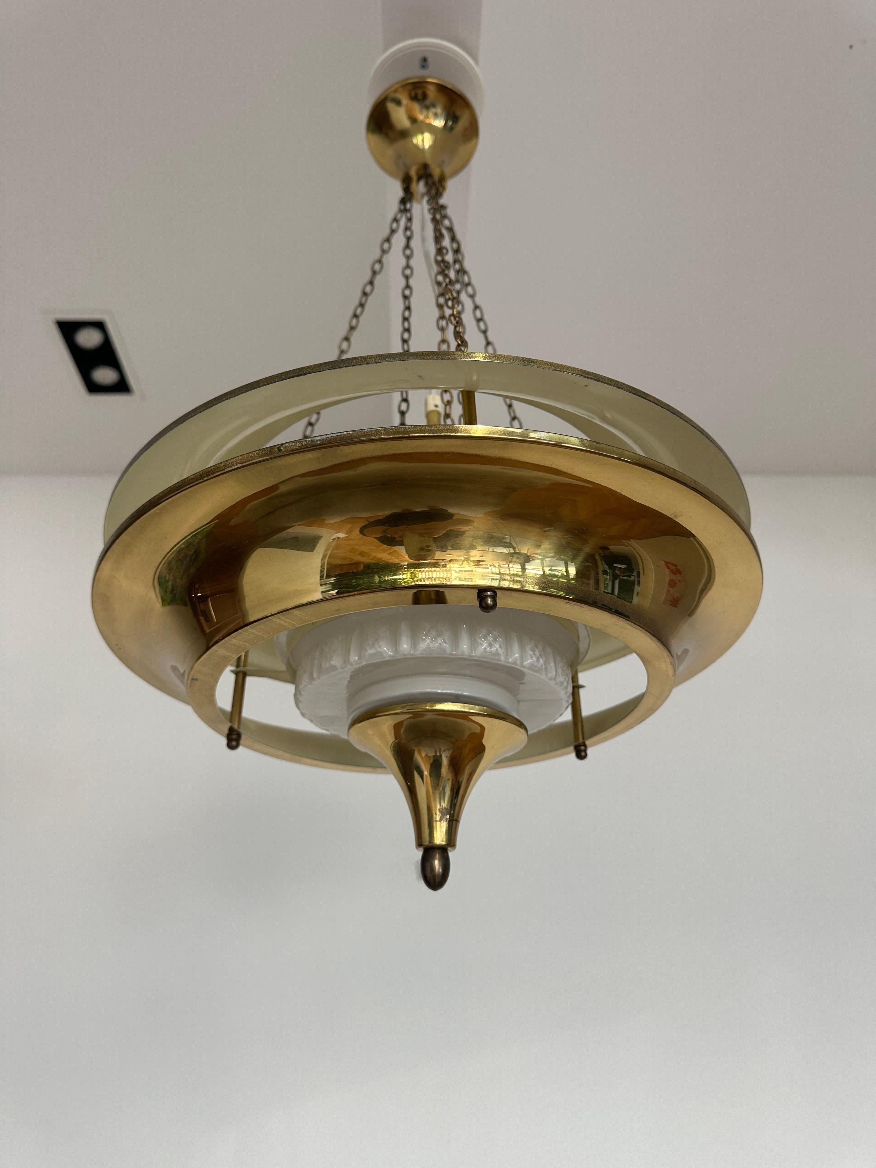 Bellissimo lampadario Kai Finnmark / Kai Ruokonen in ottone di LYNX In condizioni buone in vendita a Espoo, FI