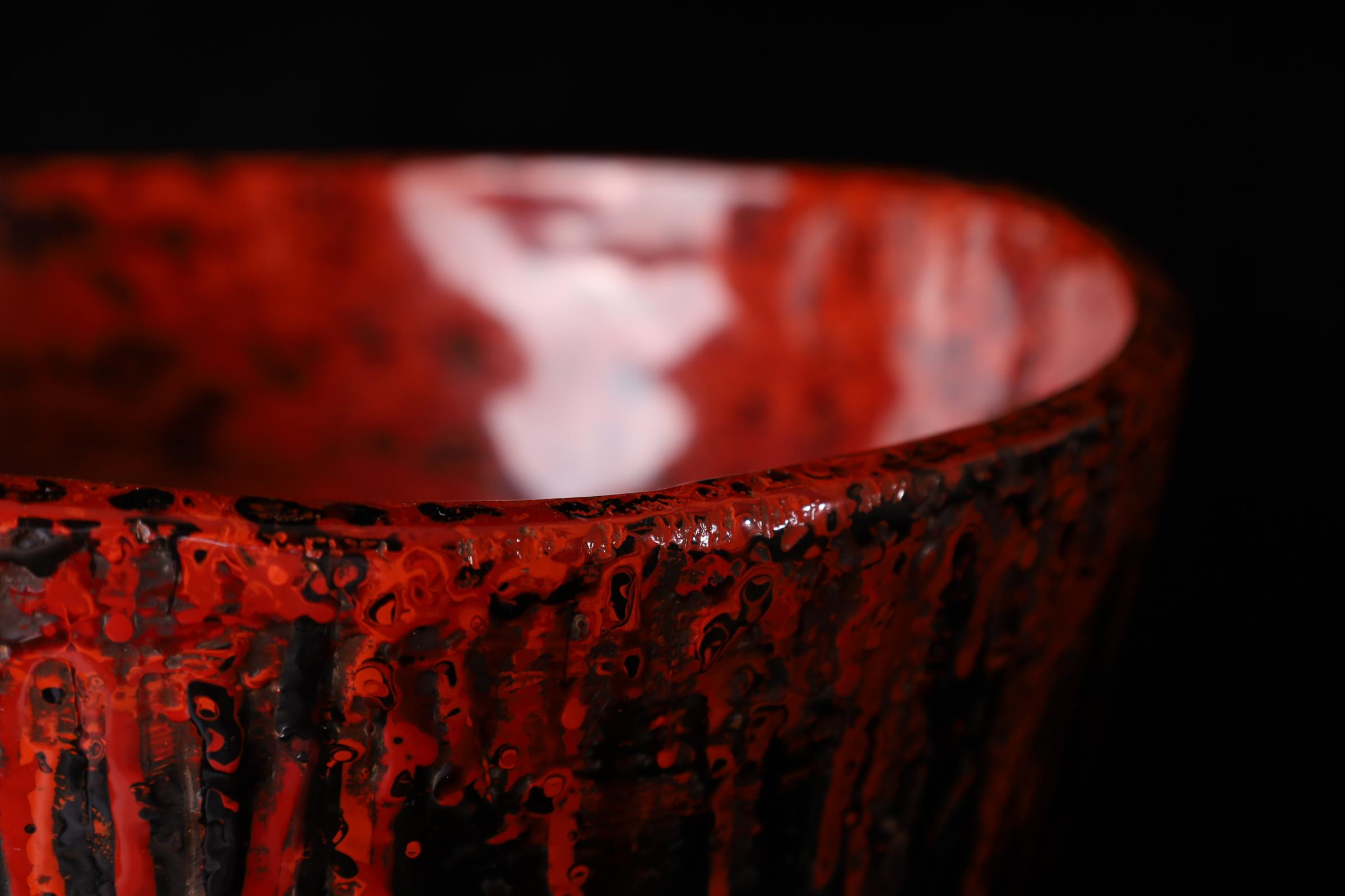 Schöne Kanshitsu Bachi lackiert Arbeiter Schüssel - Showa Periode (20. Jahrhundert) im Angebot 4