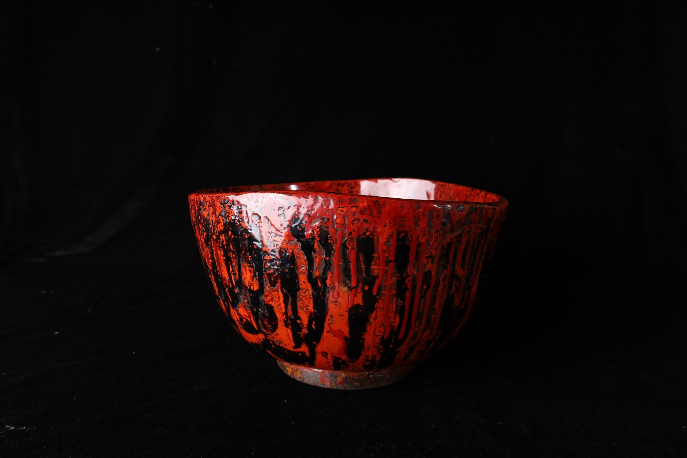 Schöne Kanshitsu Bachi lackiert Arbeiter Schüssel - Showa Periode (20. Jahrhundert) im Angebot 5