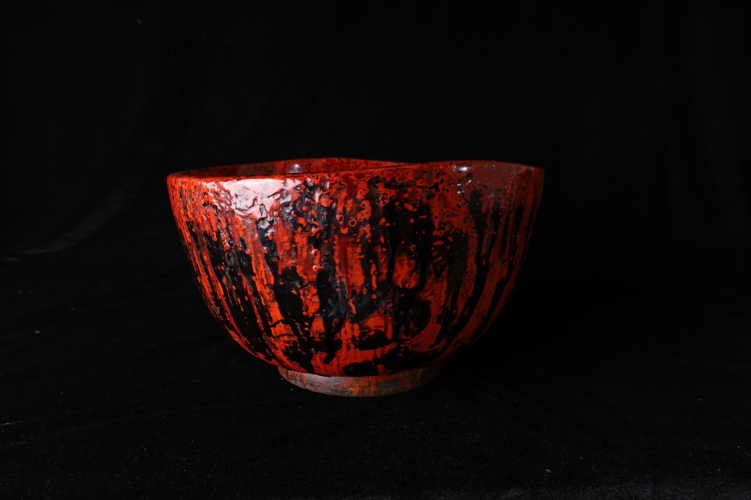 Schöne Kanshitsu Bachi lackiert Arbeiter Schüssel - Showa Periode (20. Jahrhundert) im Angebot 6