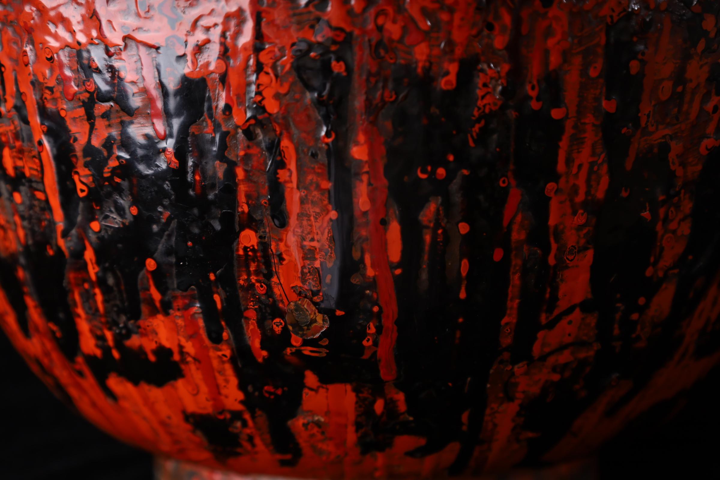 Schöne Kanshitsu Bachi lackiert Arbeiter Schüssel - Showa Periode (20. Jahrhundert) im Angebot 10