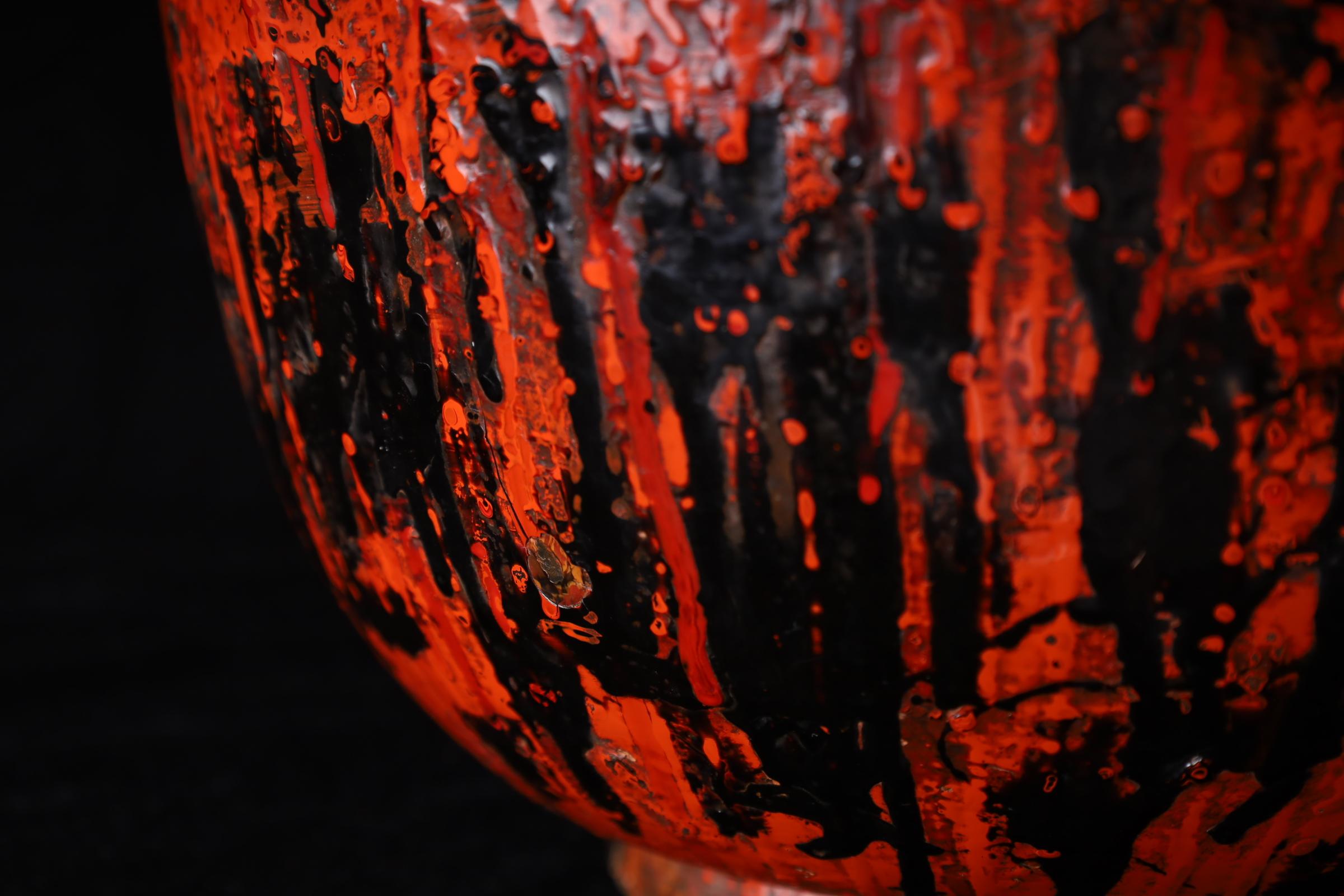 Schöne Kanshitsu Bachi lackiert Arbeiter Schüssel - Showa Periode (20. Jahrhundert) im Angebot 11