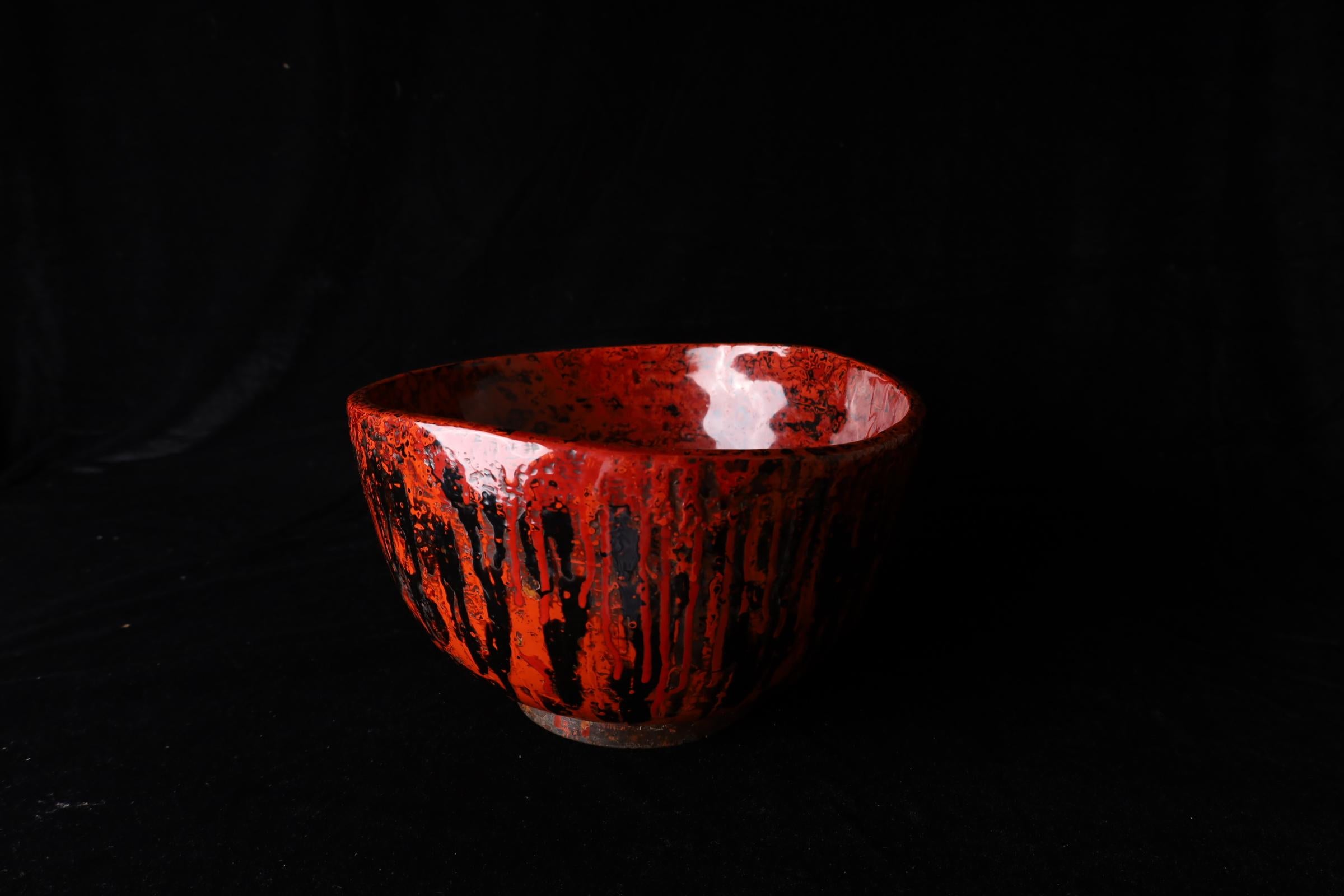 Schöne Kanshitsu Bachi lackiert Arbeiter Schüssel - Showa Periode (20. Jahrhundert) (Japanisch) im Angebot