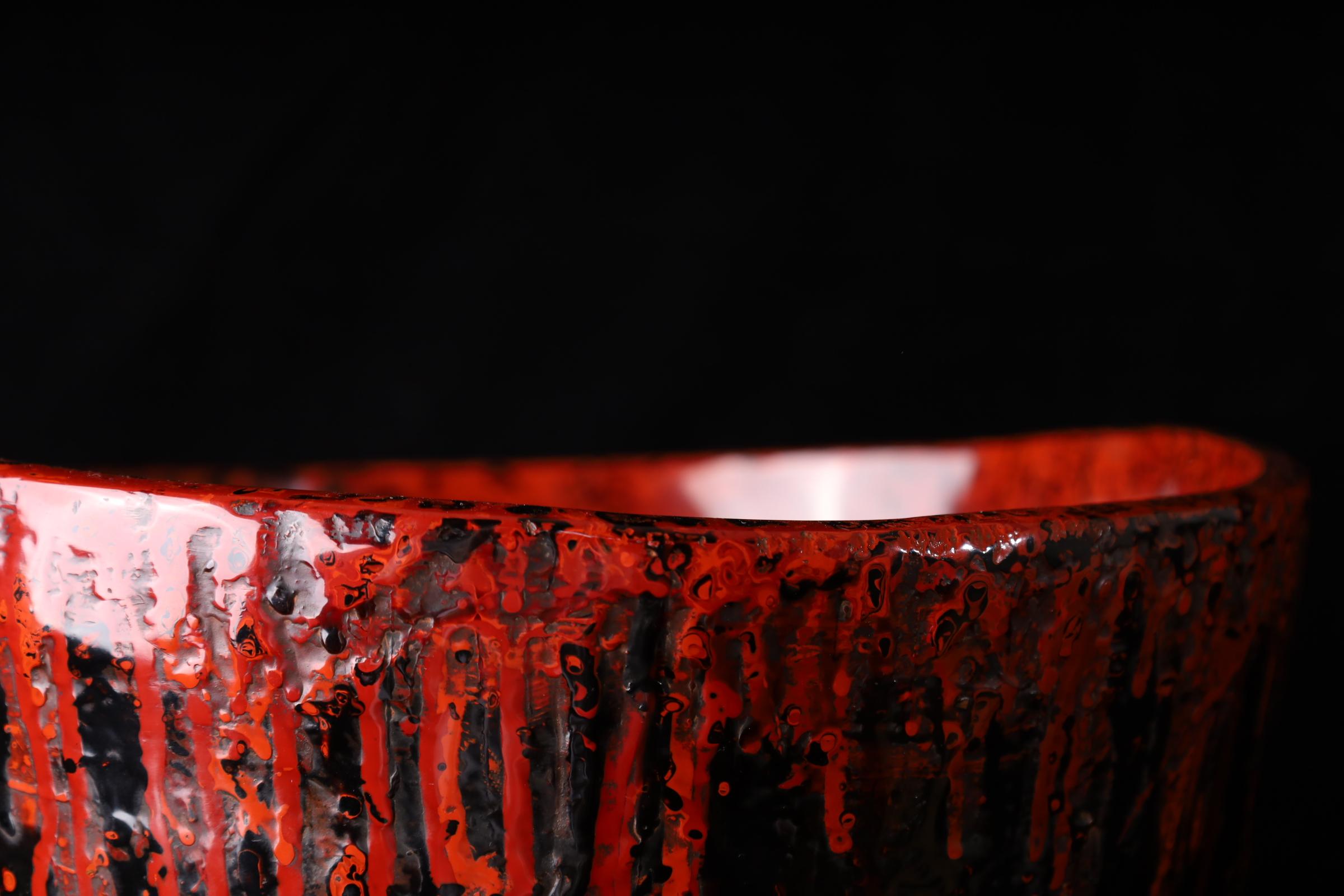 Schöne Kanshitsu Bachi lackiert Arbeiter Schüssel - Showa Periode (20. Jahrhundert) im Angebot 2