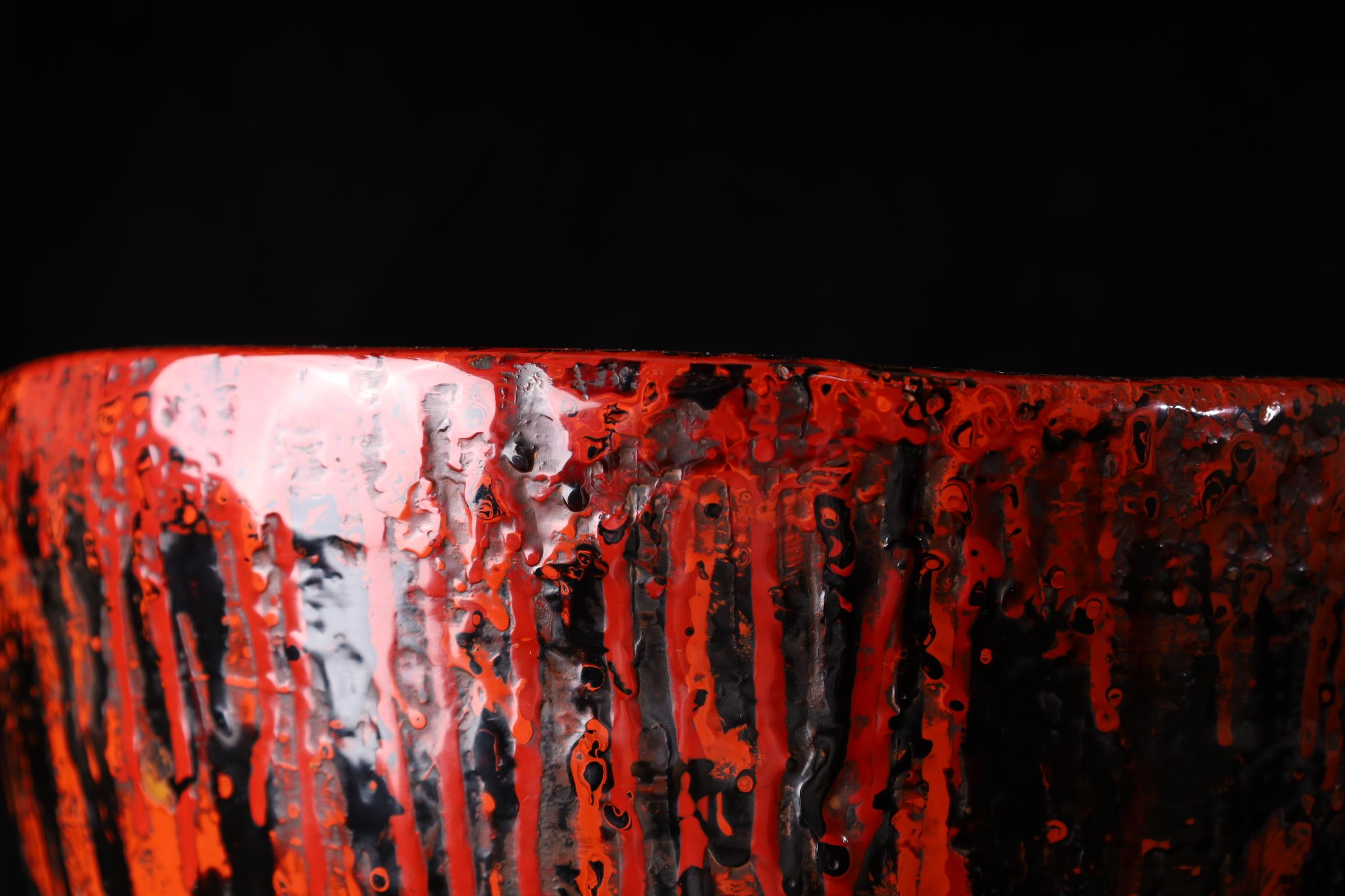 Schöne Kanshitsu Bachi lackiert Arbeiter Schüssel - Showa Periode (20. Jahrhundert) im Angebot 3