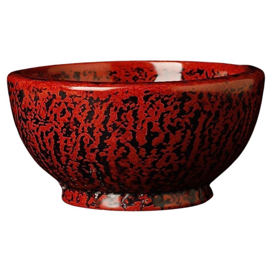Beautiful Kanshitsu Bachi Lacquered Worker Bowl – Showa Period (20th Century) wi For Sale