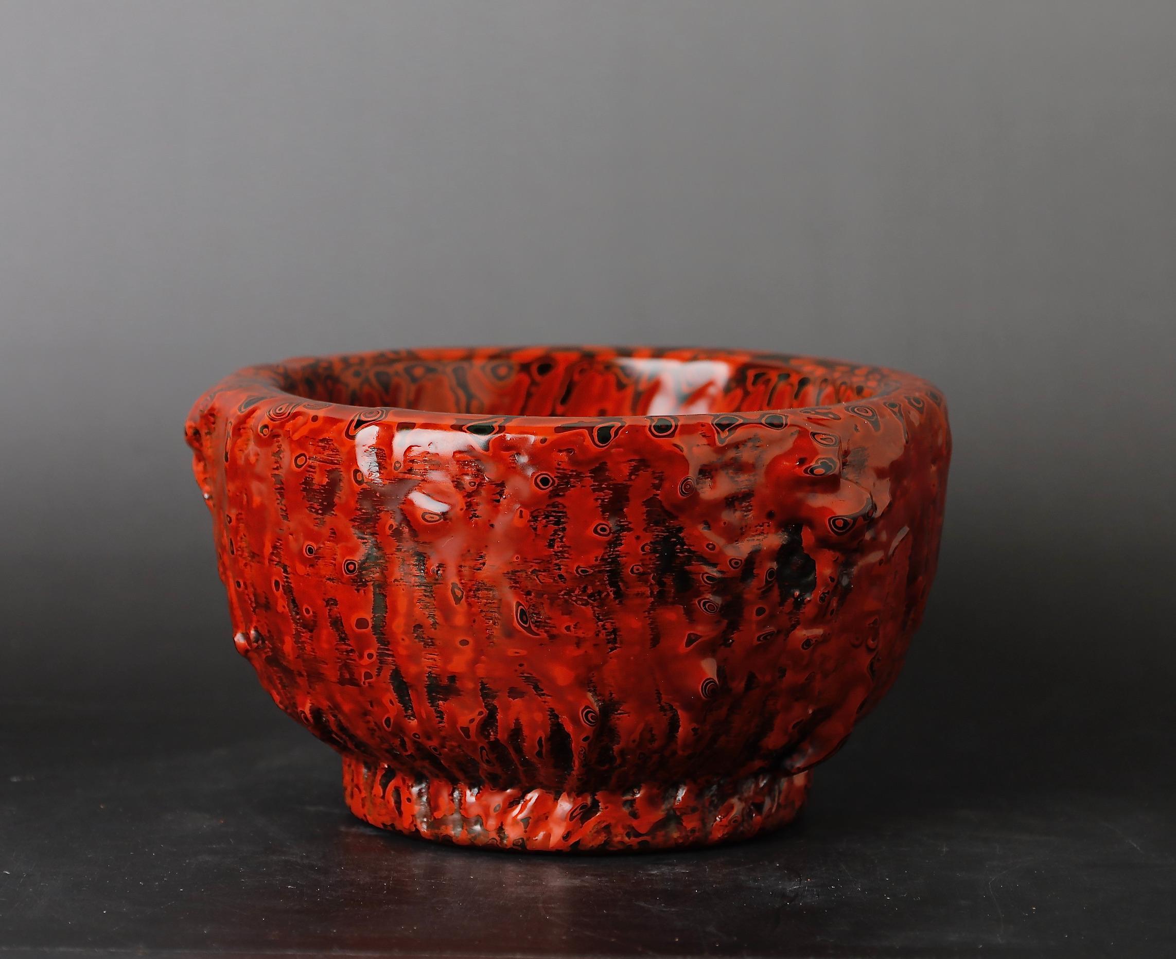 Beautiful Kanshitsu Lacquer Mixing Bowl by Skilled Artisan In Good Condition For Sale In Fukuoka, JP