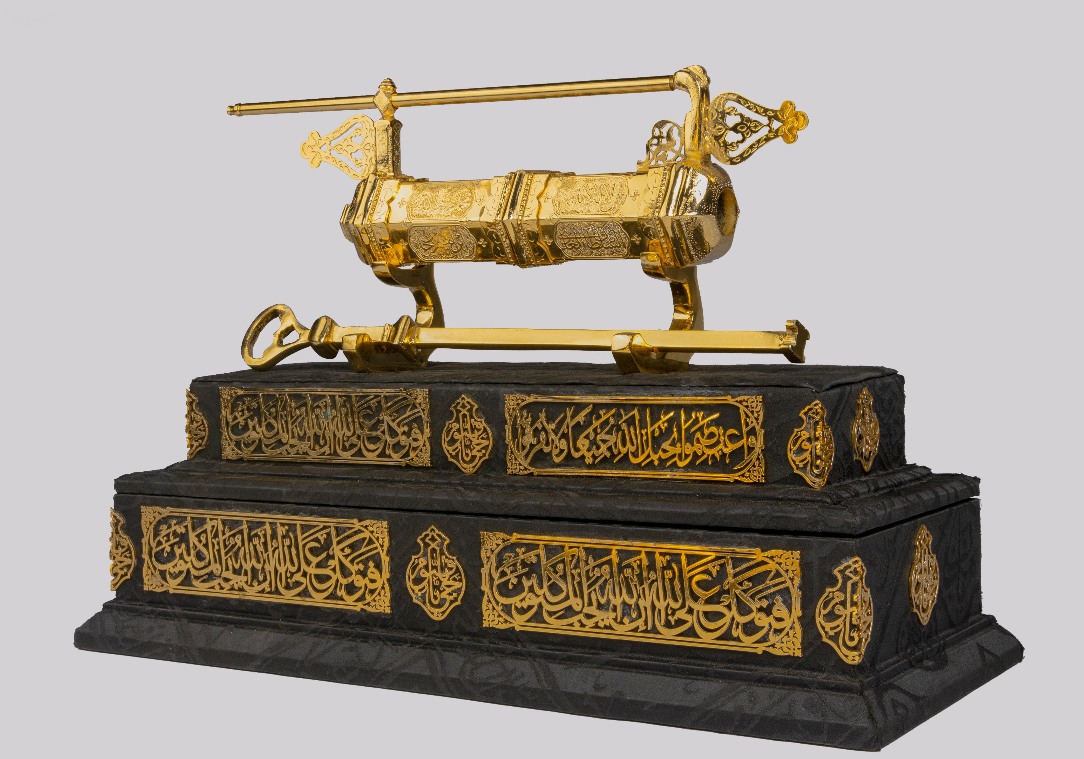 beautiful key and lock of the Holy Kaaba ottoman Islamic of Sultan Ibrahim & box For Sale 5