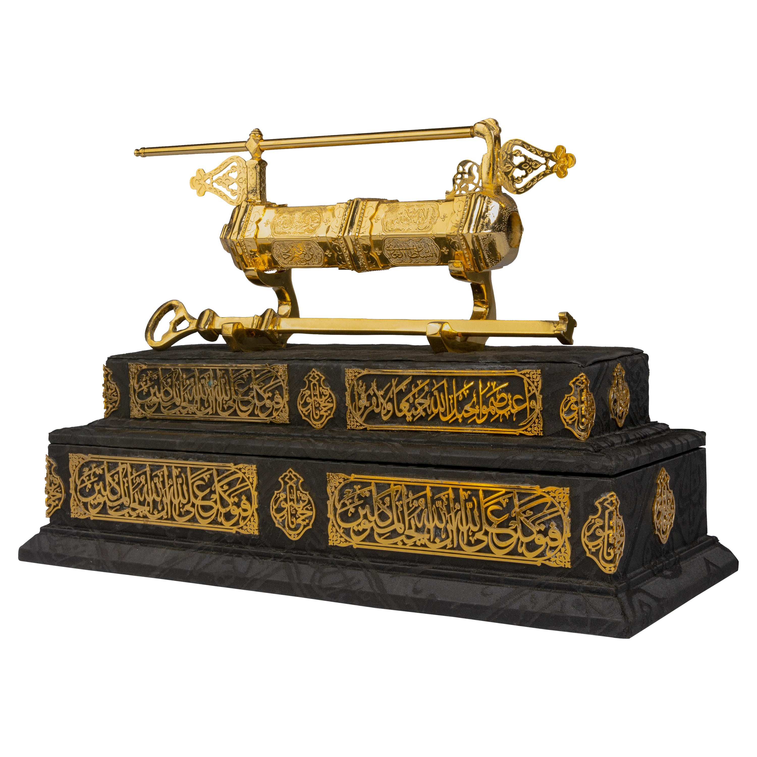 beautiful key and lock of the Holy Kaaba ottoman Islamic of Sultan Ibrahim & box For Sale