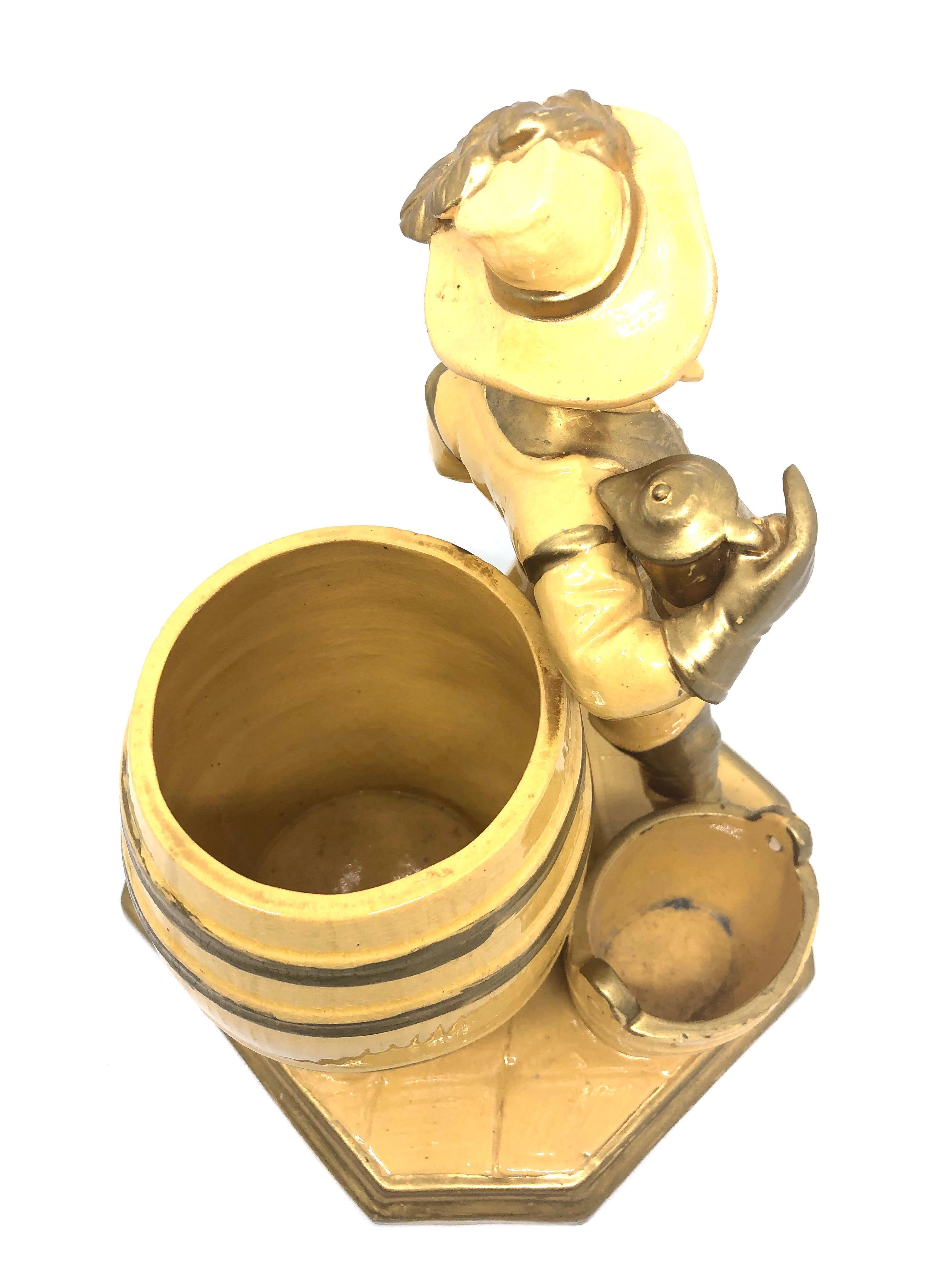 Bellissima statua di cavaliere in ceramica figurata, antico tedesco, anni '90 del XIX secolo in vendita 1