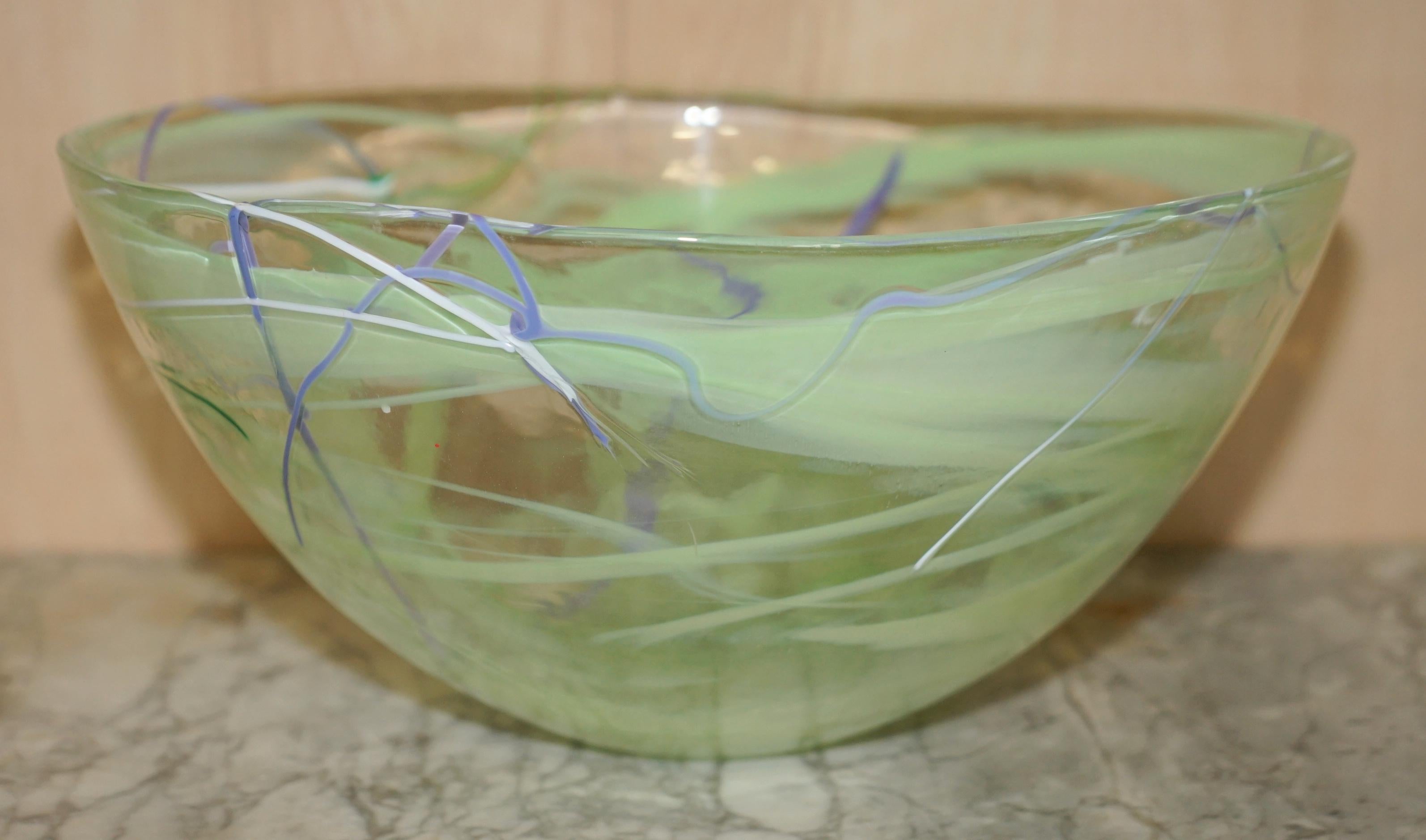 Beautiful Kosta Boda Decorative Custom Made Decorative Glass Bowl by Anna Ehrner For Sale 1