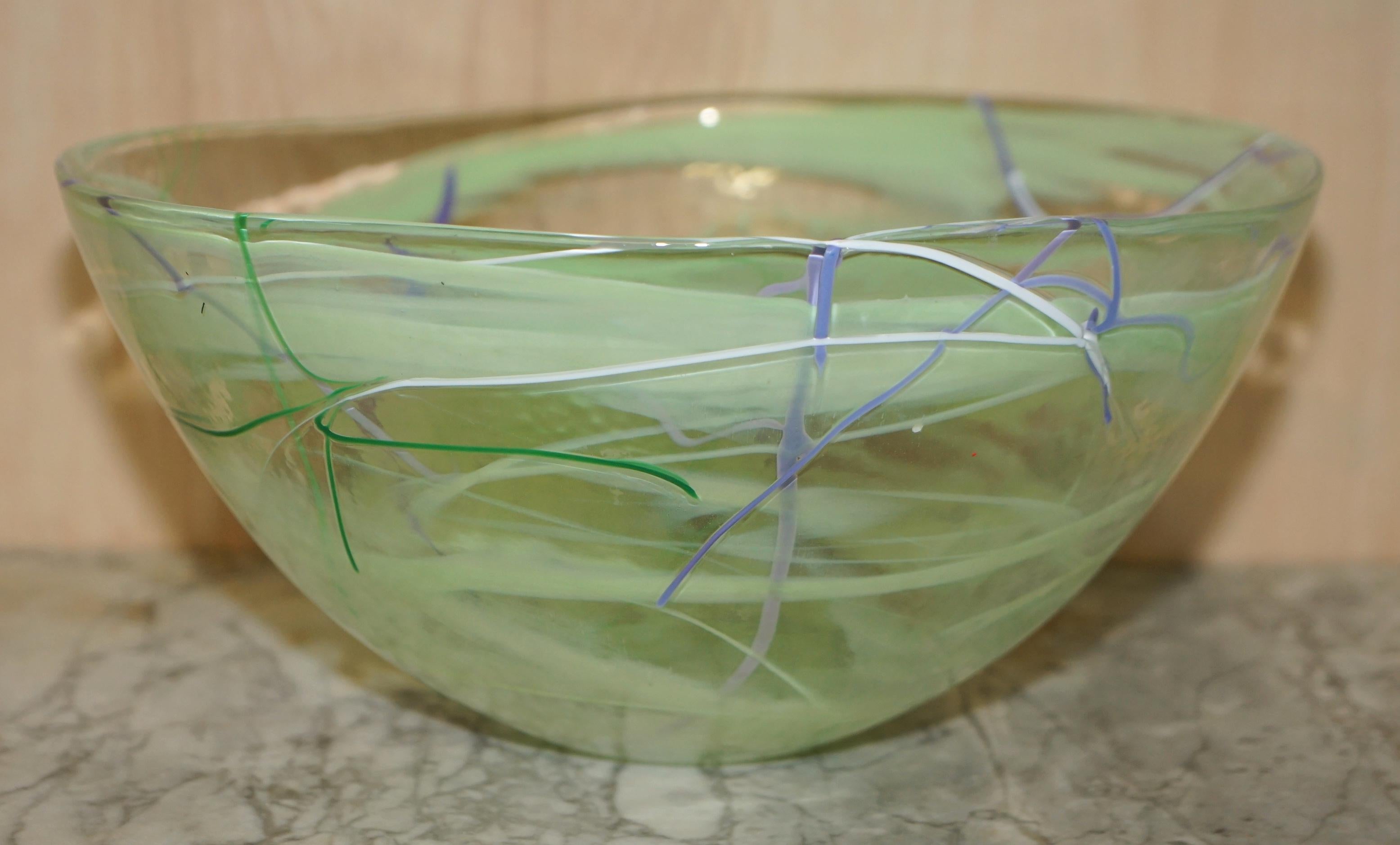 Beautiful Kosta Boda Decorative Custom Made Decorative Glass Bowl by Anna Ehrner For Sale 2