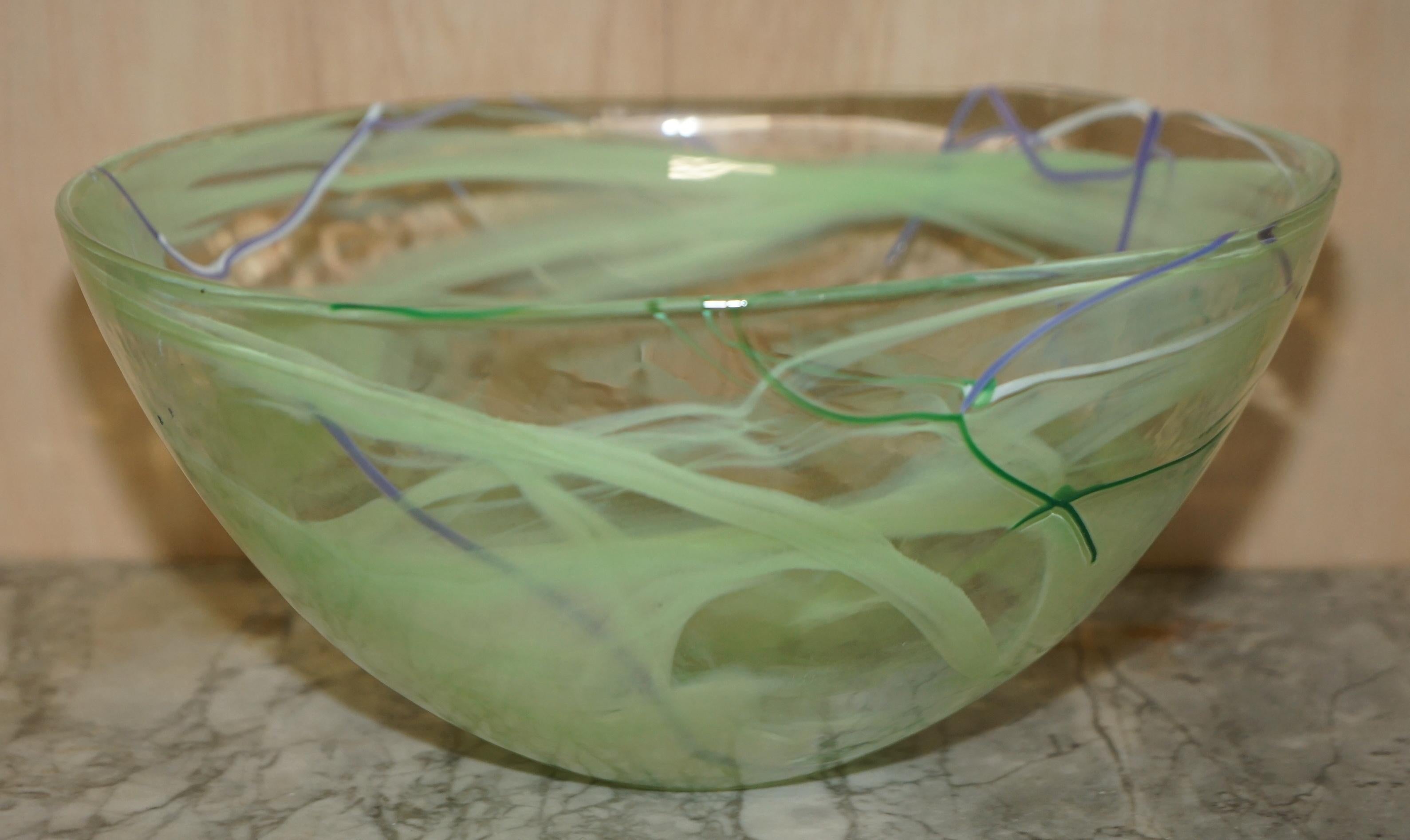 Beautiful Kosta Boda Decorative Custom Made Decorative Glass Bowl by Anna Ehrner For Sale 4