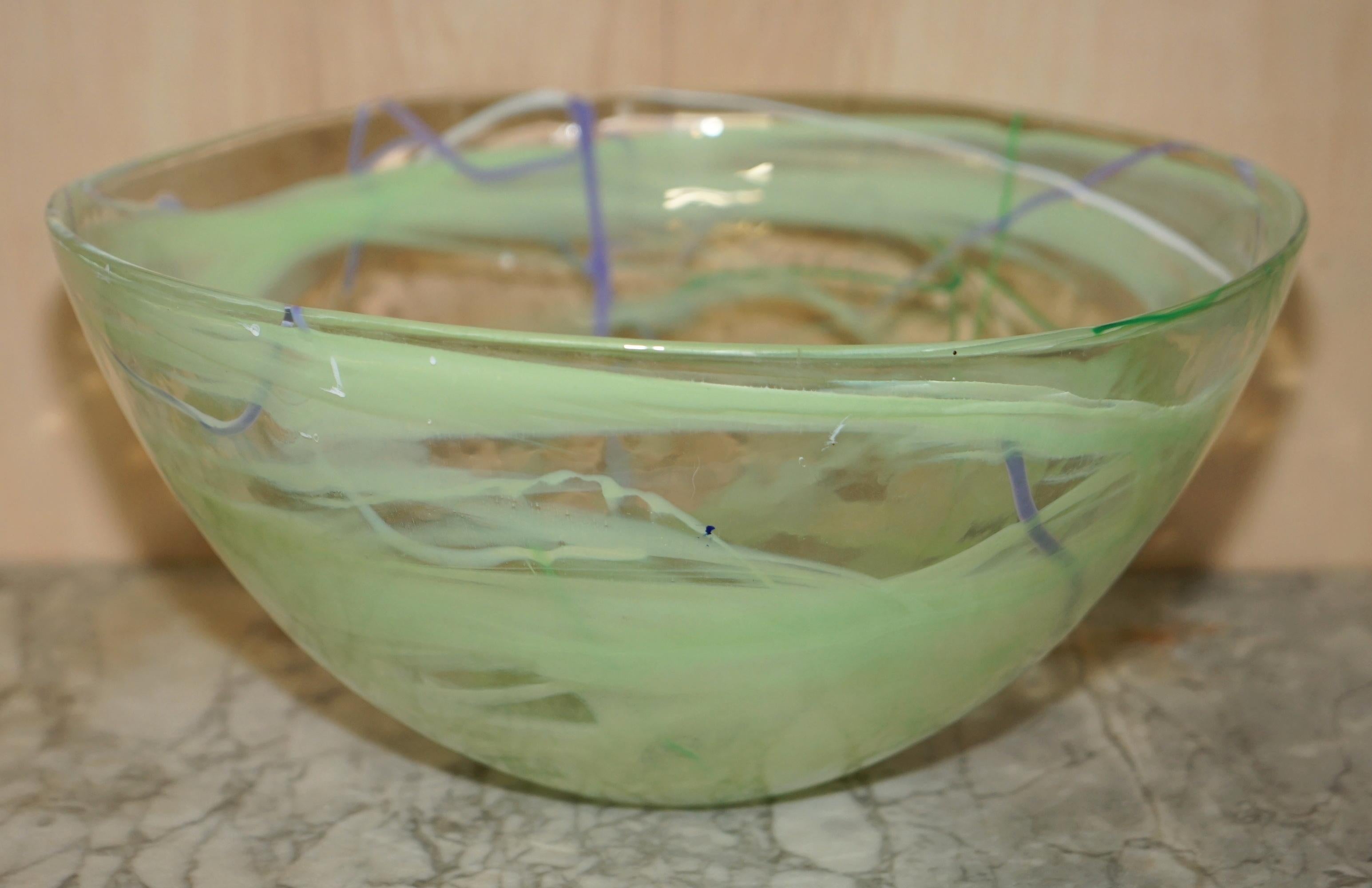 Beautiful Kosta Boda Decorative Custom Made Decorative Glass Bowl by Anna Ehrner For Sale 5