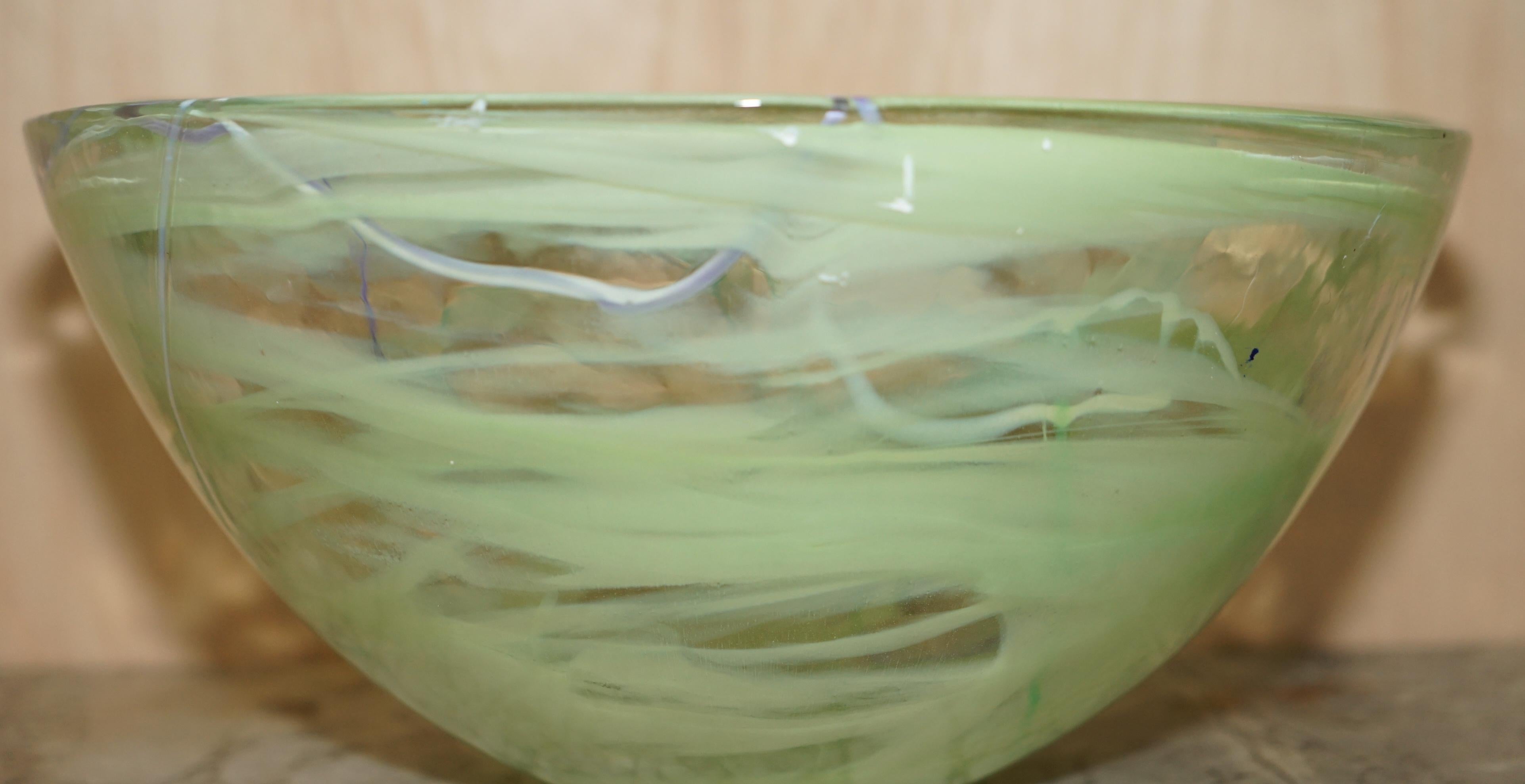 kosta boda green bowl