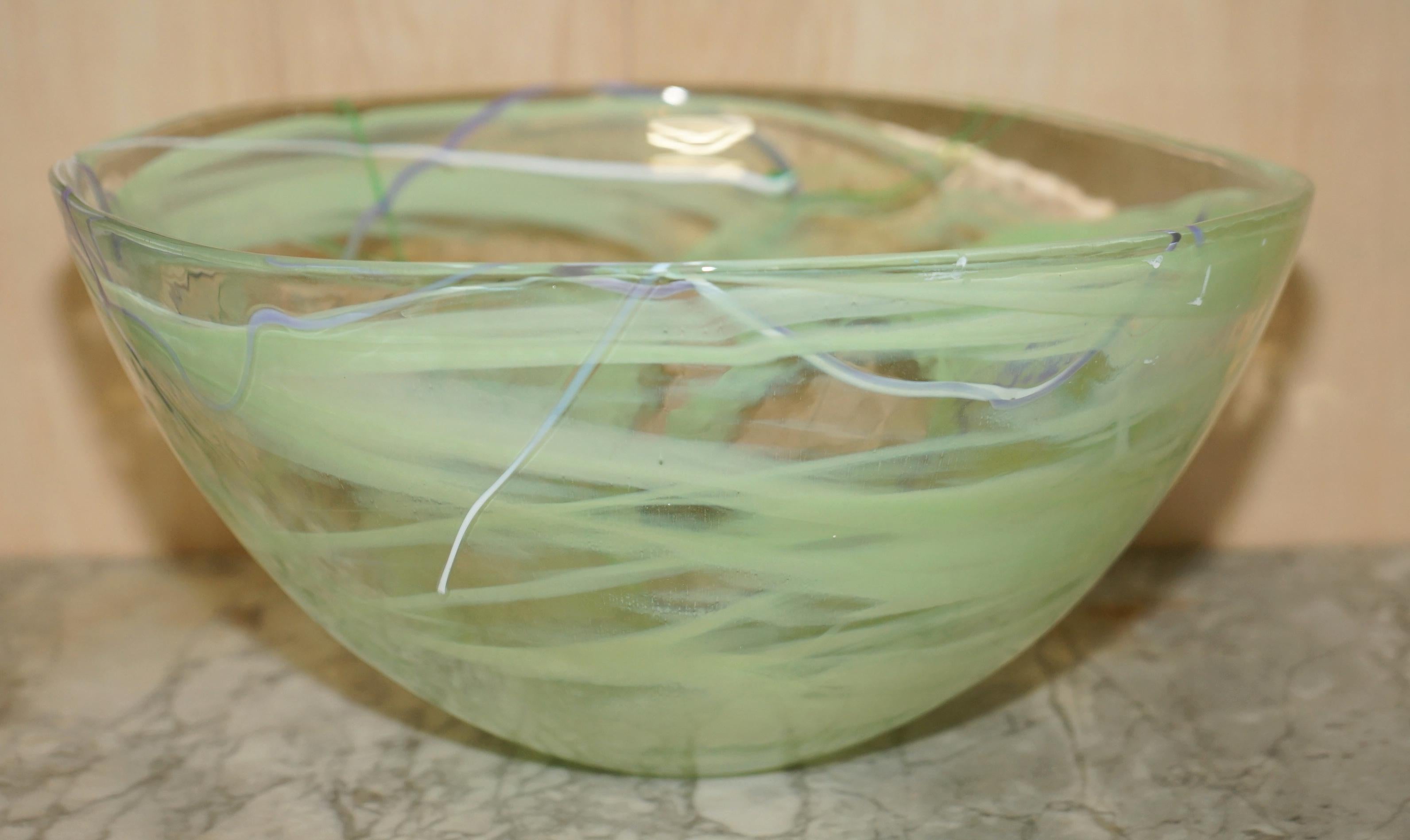 20th Century Beautiful Kosta Boda Decorative Custom Made Decorative Glass Bowl by Anna Ehrner For Sale