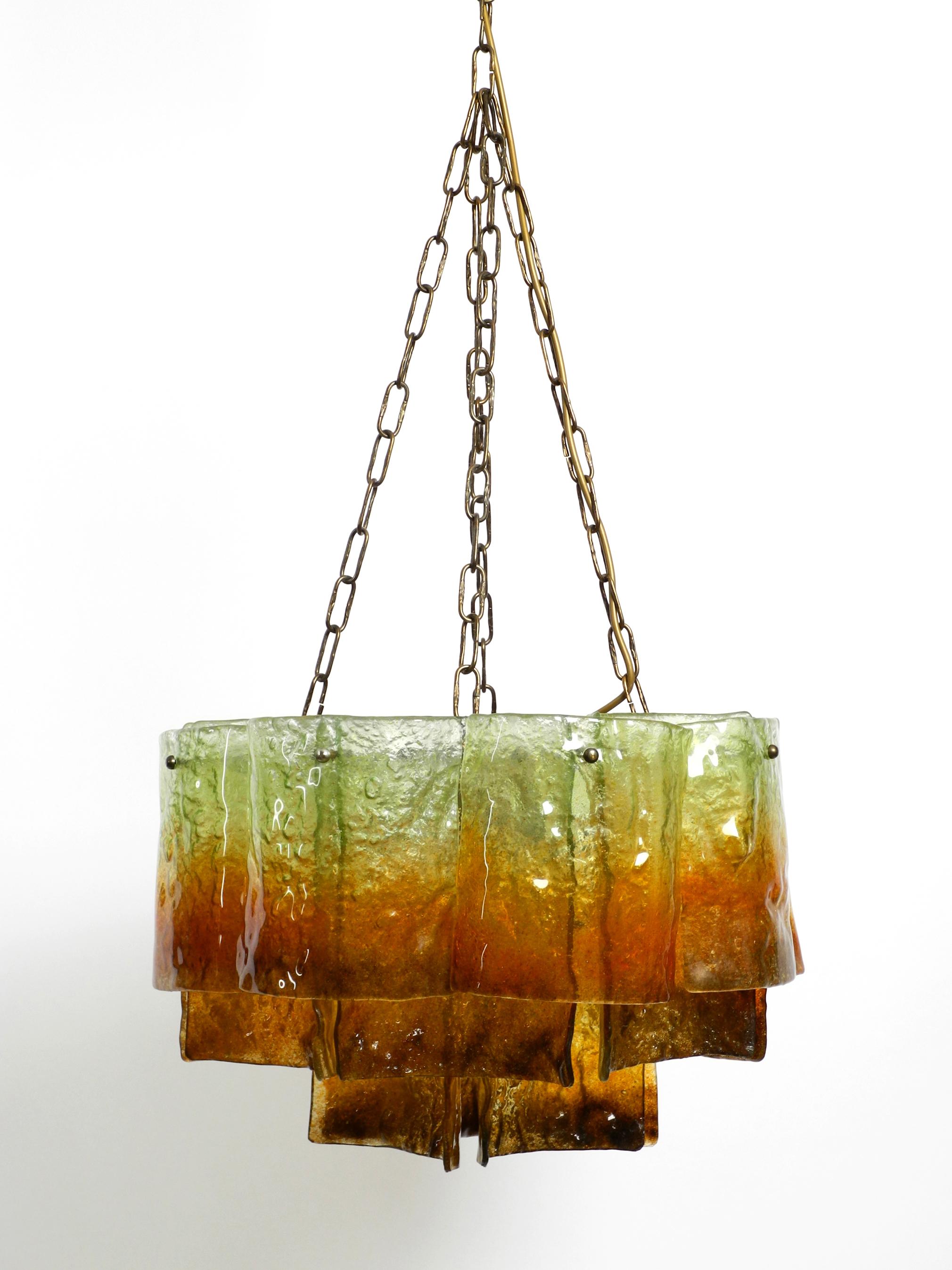 Mid-Century Modern Magnifique grand lustre italien en verre de Murano des années 1960 en vente