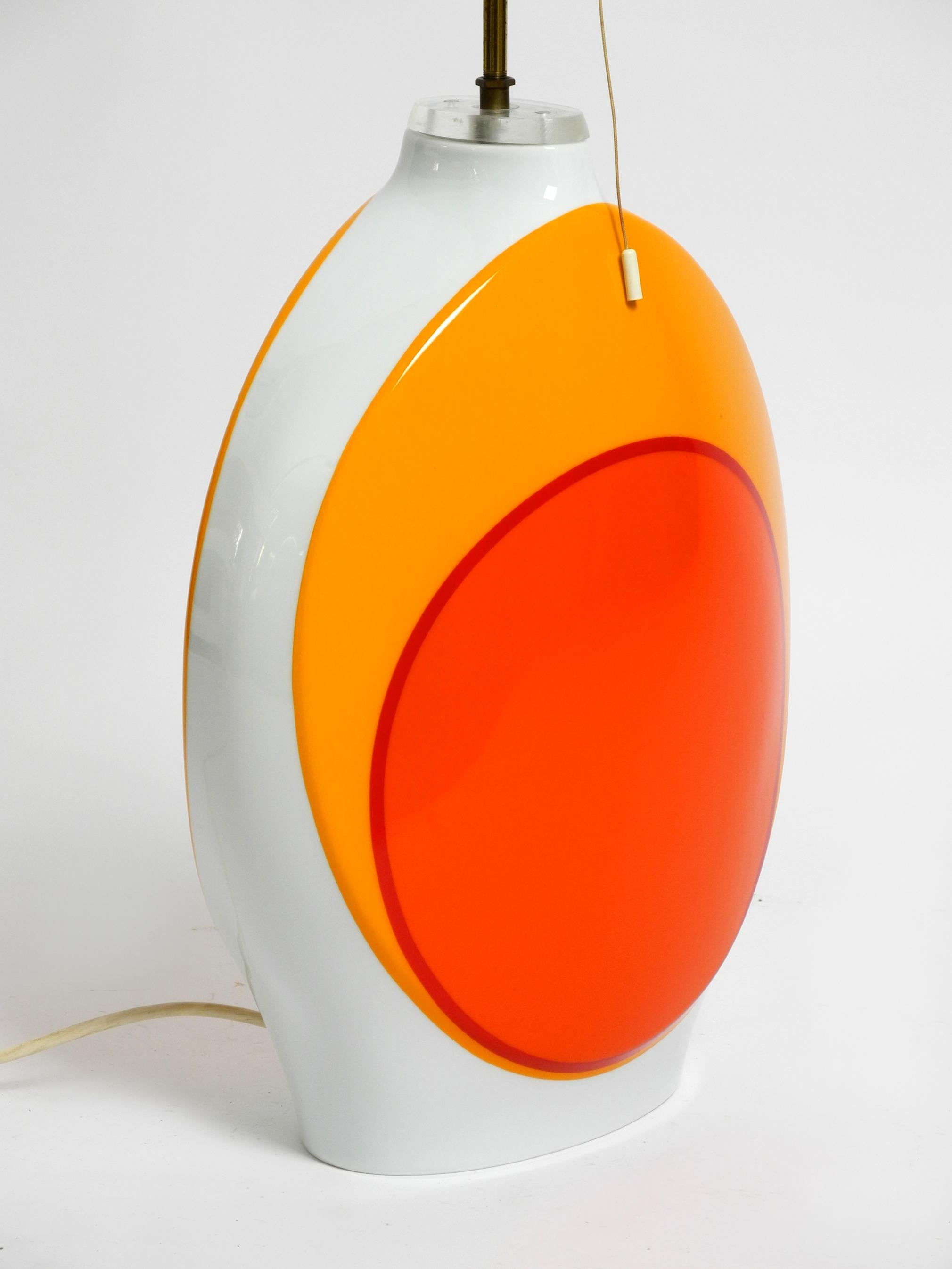 Beautiful Large 1960s Porcelain Table Lamp in Pop Art Design by Rosenthal  5