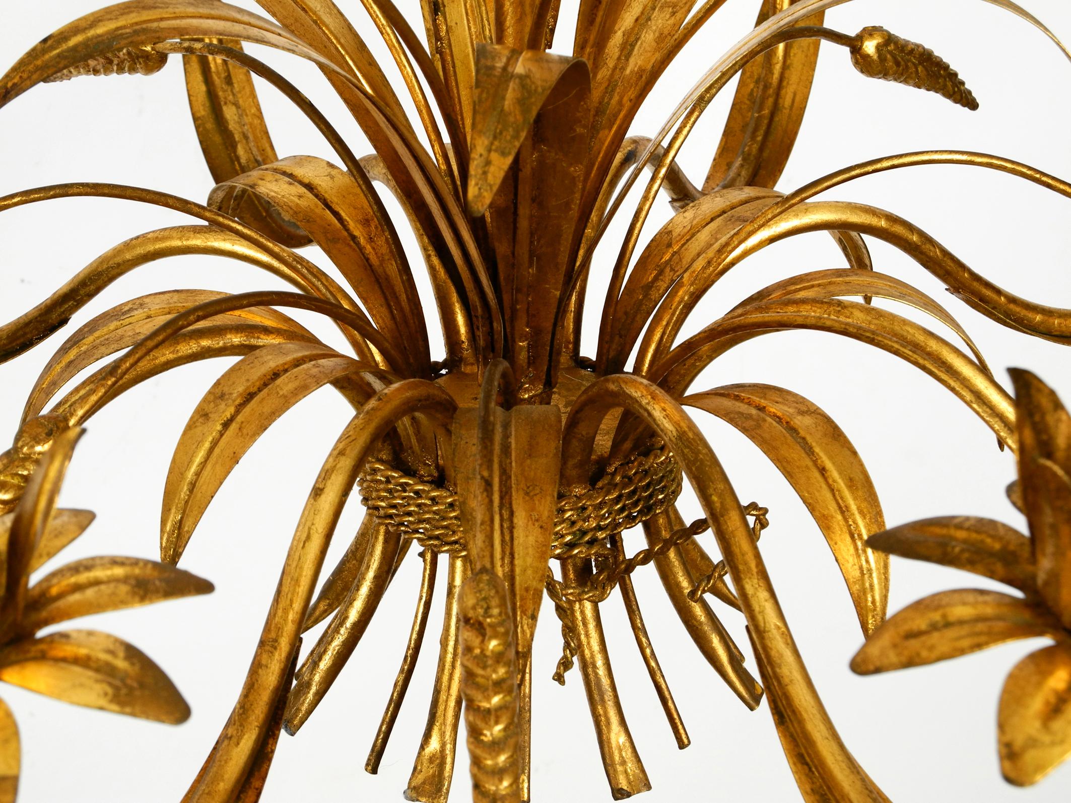 Beautiful, Large 1970s Gold-Plated 8-Armed Metal Chandelier by Hans Kögl 2