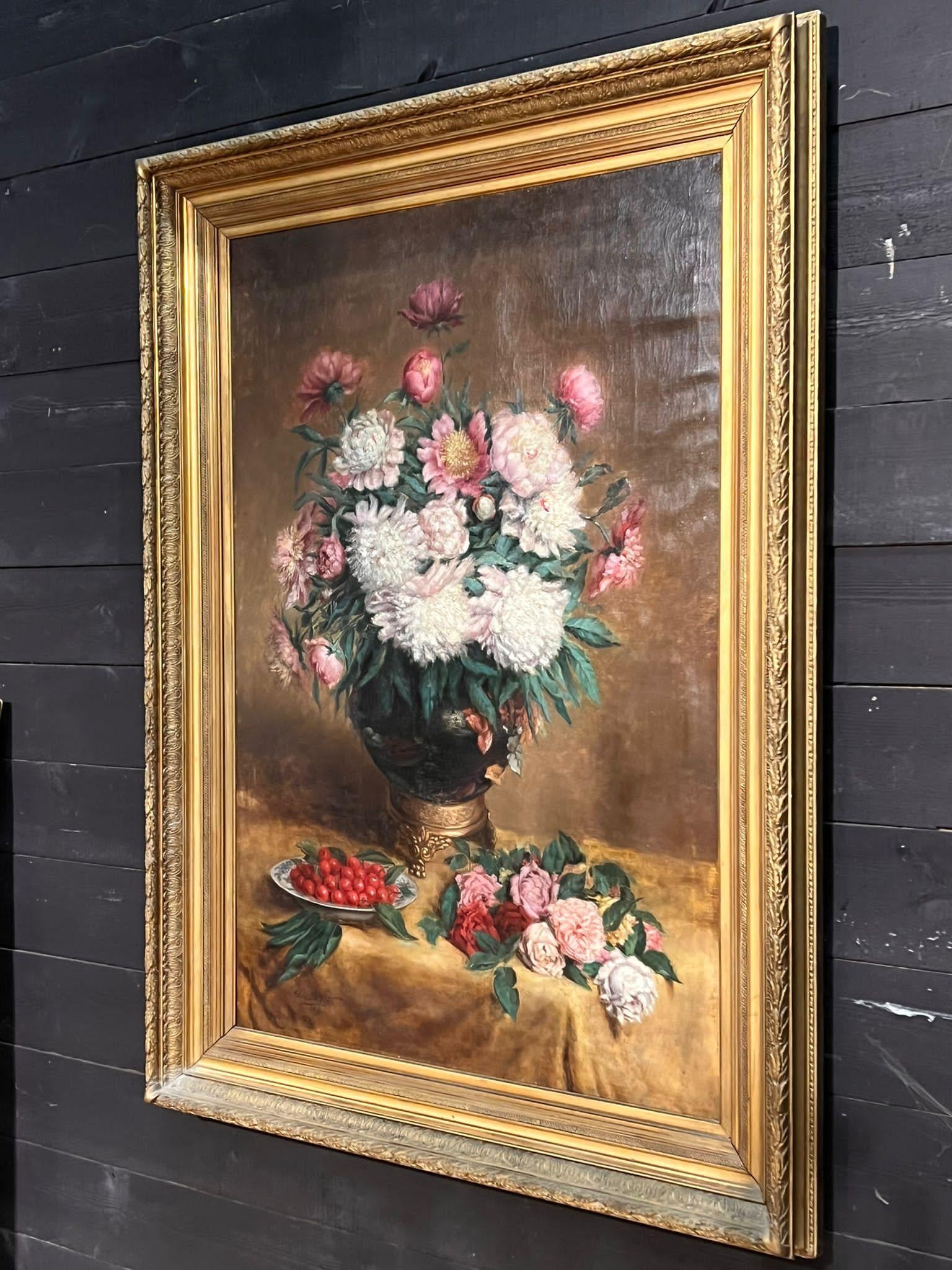 Beautiful Large 19th Century Oil Painting For Sale 1