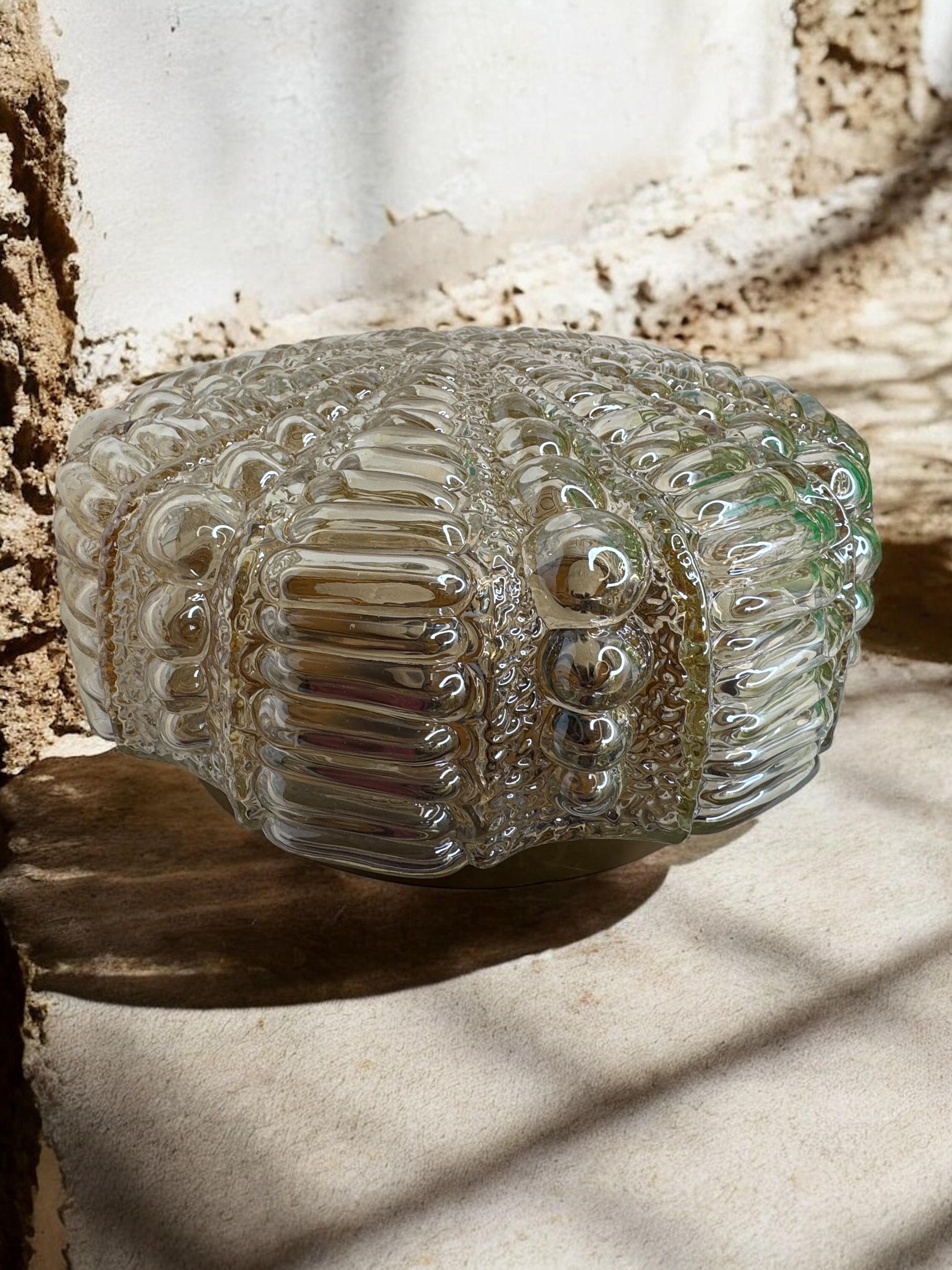 Magnifique RZB Leuchten encastré à 2 lumières à motif de bulles, années 1960 en vente 5