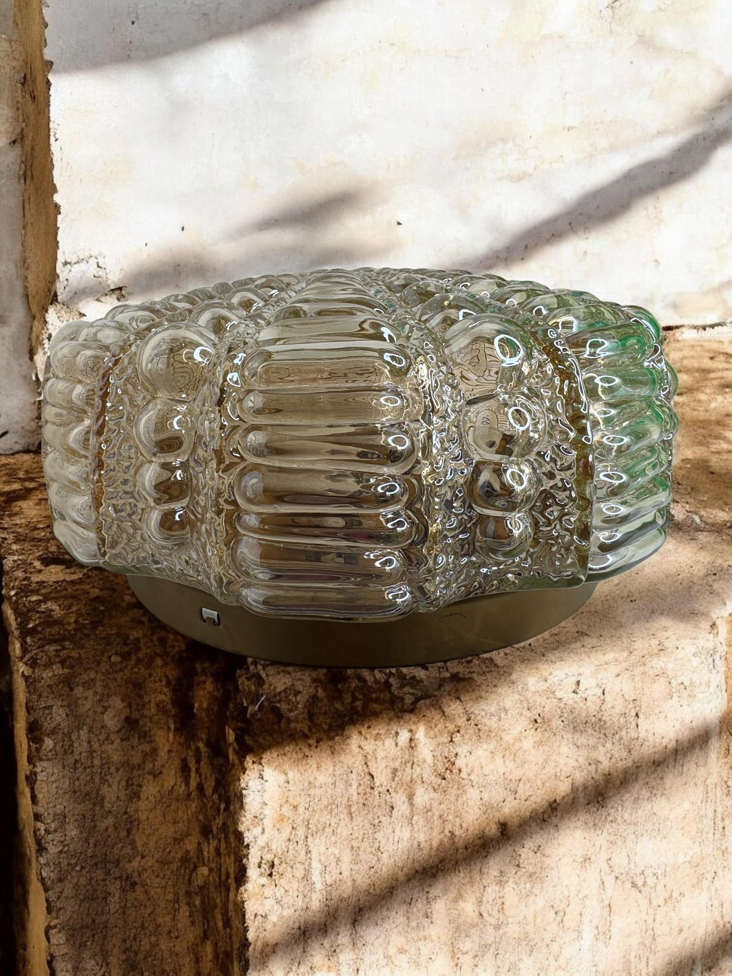 Magnifique RZB Leuchten encastré à 2 lumières à motif de bulles, années 1960 en vente 8